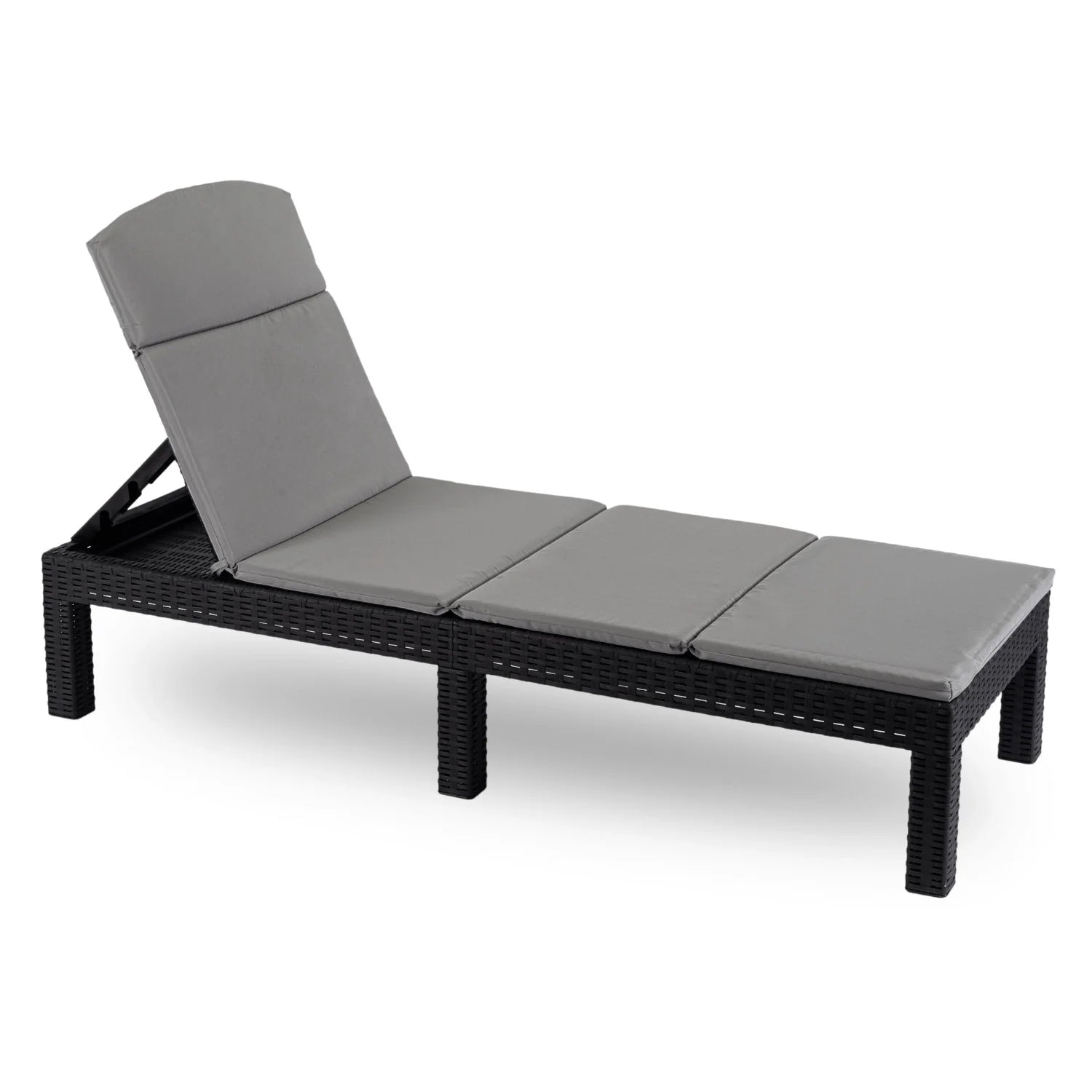 Elite LUIZJANA Outdoor-Liegestuhl – Schwarzes Technorattan