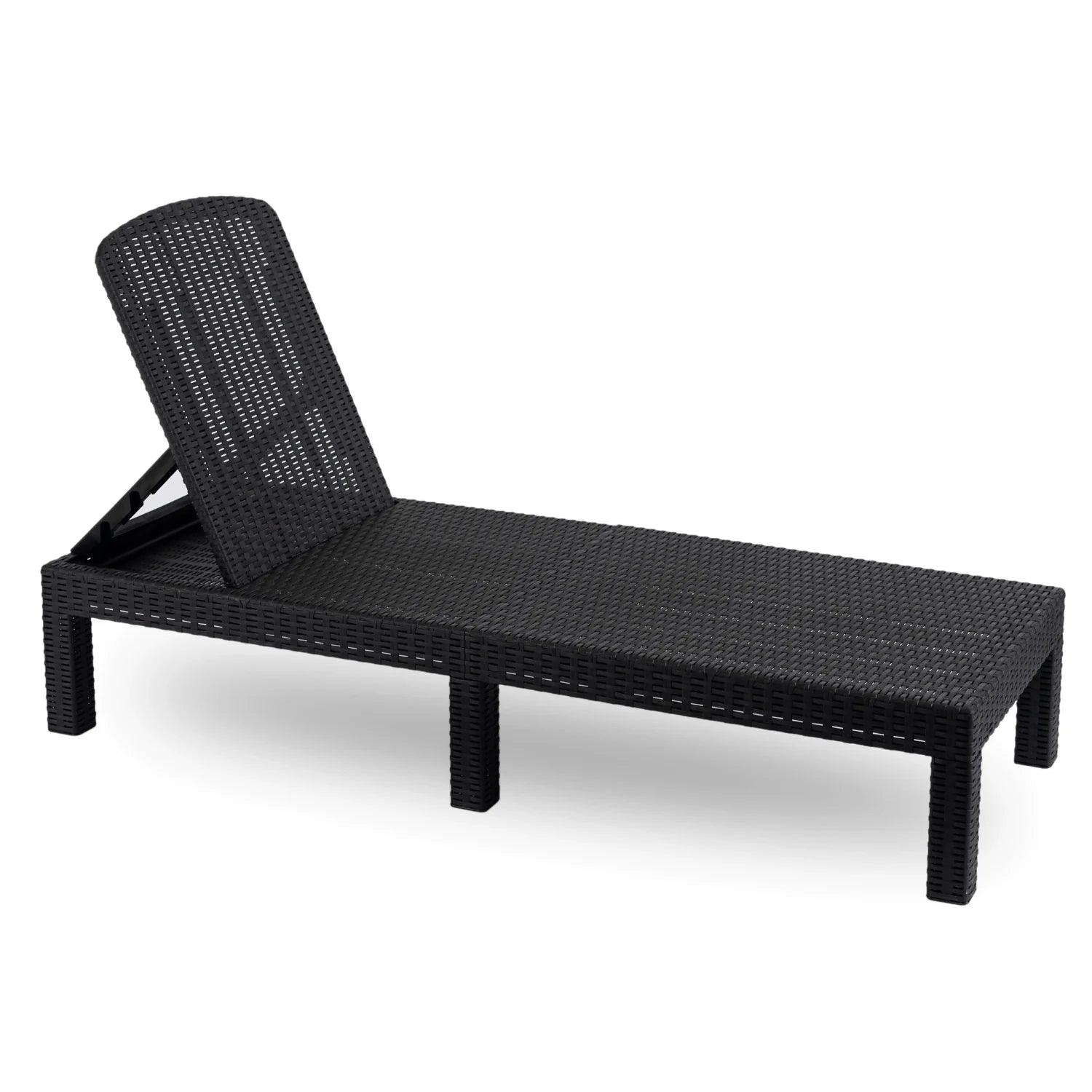 Elite LUIZJANA Outdoor-Liegestuhl – Schwarzes Technorattan