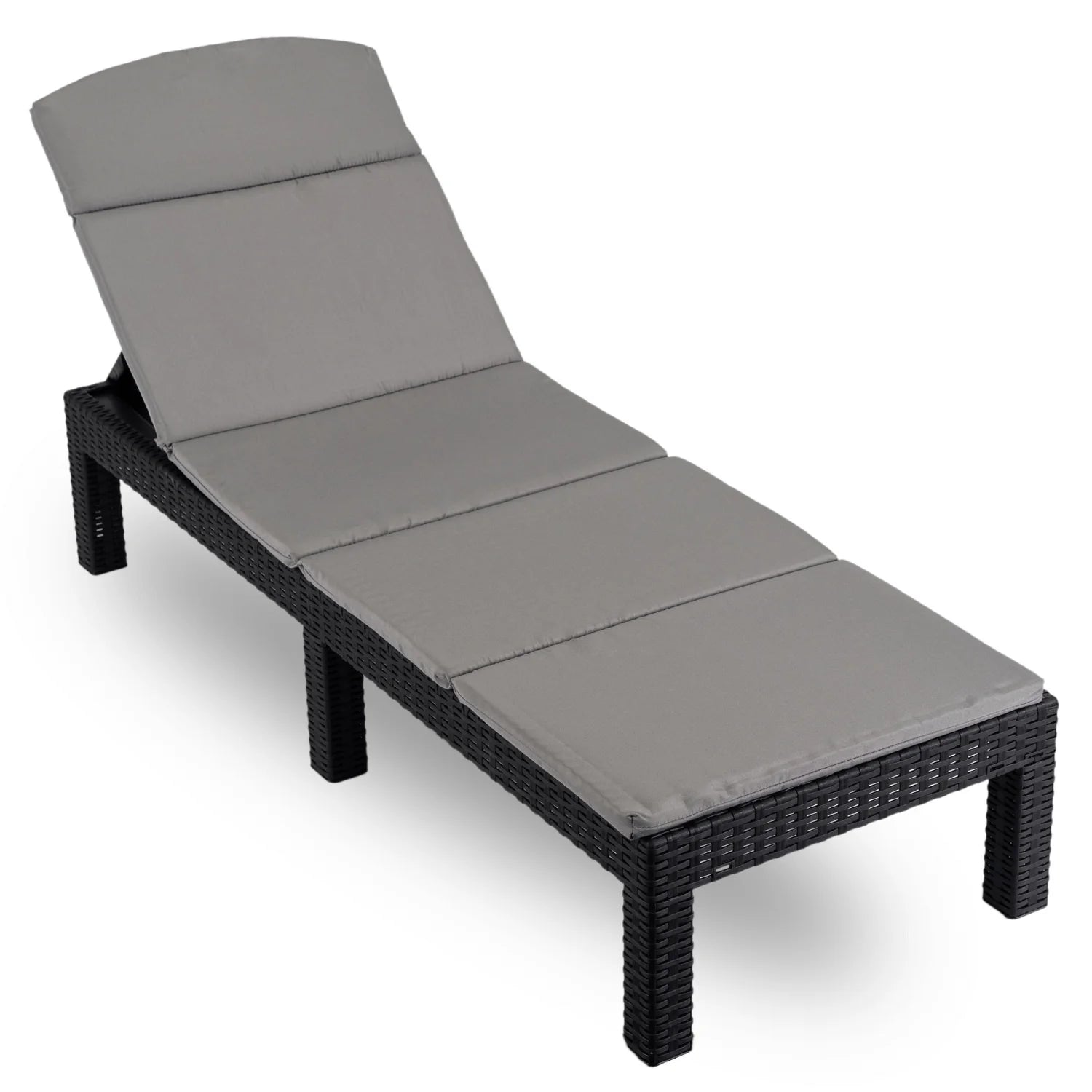Elite LUIZJANA Outdoor-Liegestuhl – Schwarzes Technorattan