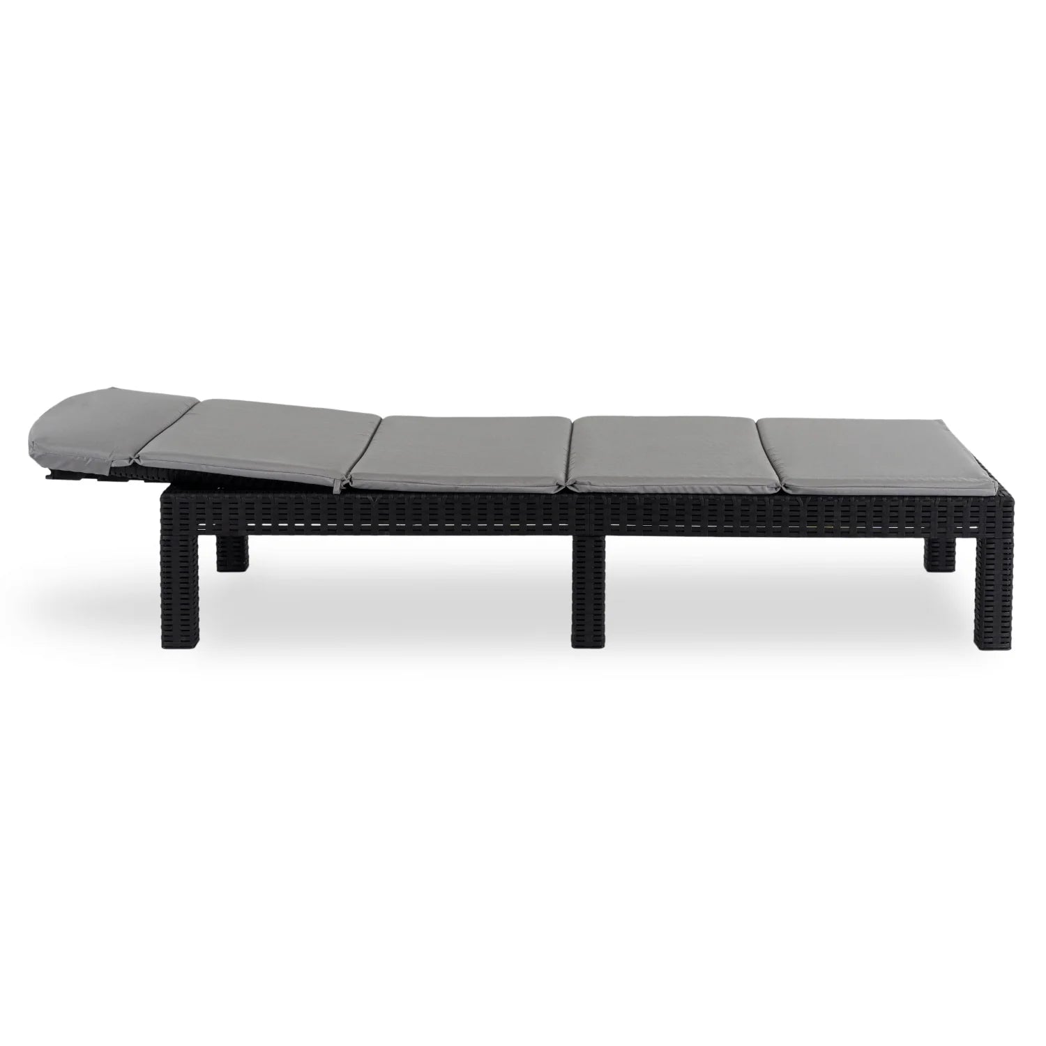 Elite LUIZJANA Outdoor-Liegestuhl – Schwarzes Technorattan