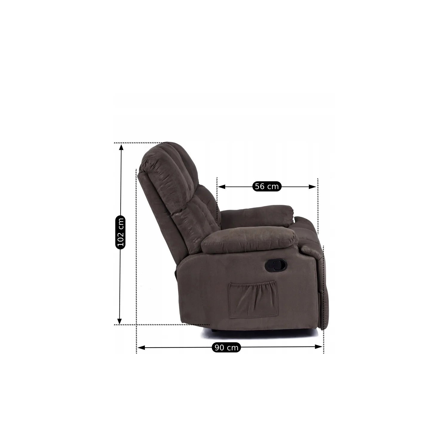Elite RIKO Brown Recliner Armchair