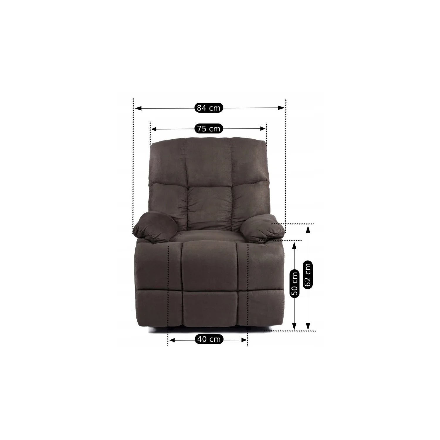 Elite RIKO Brown Recliner Armchair
