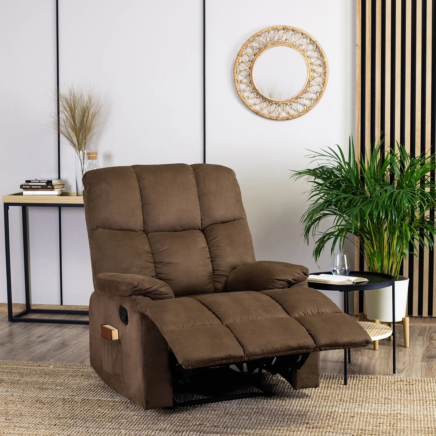 Elite RIKO Brown Recliner Armchair