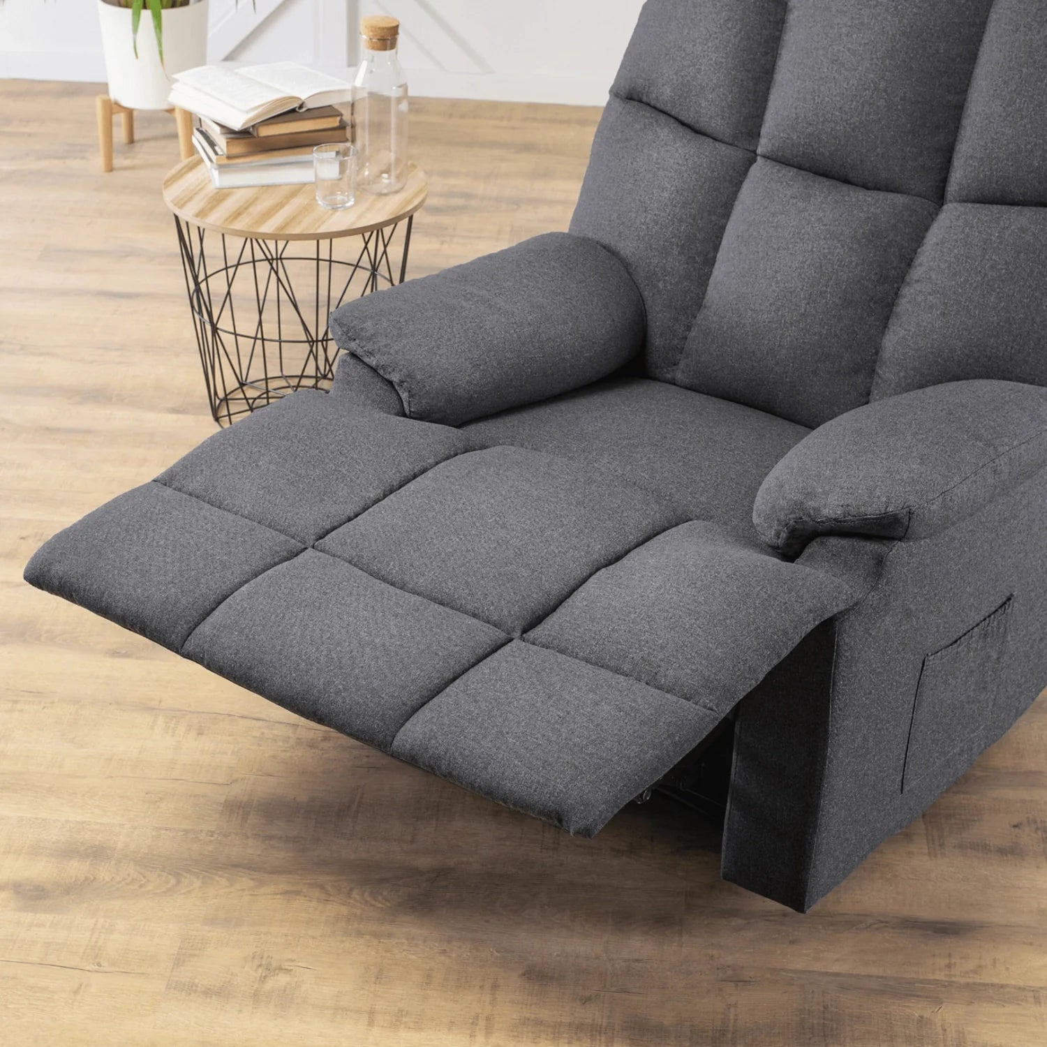 Elite RIKO Gray Recliner Armchair
