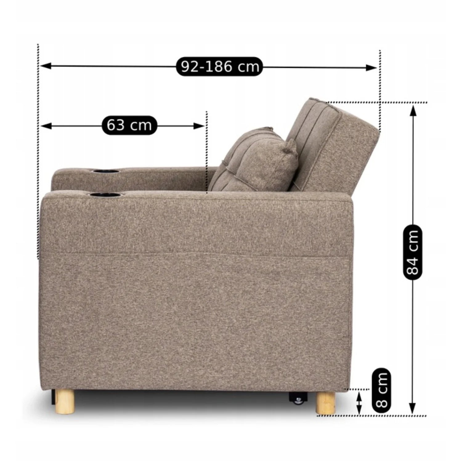 Elite SOLOR Beige Sesselbett