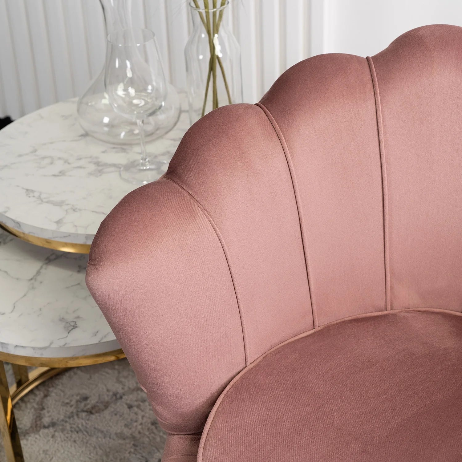 Elite ANGEL Sessel aus rosa Samt