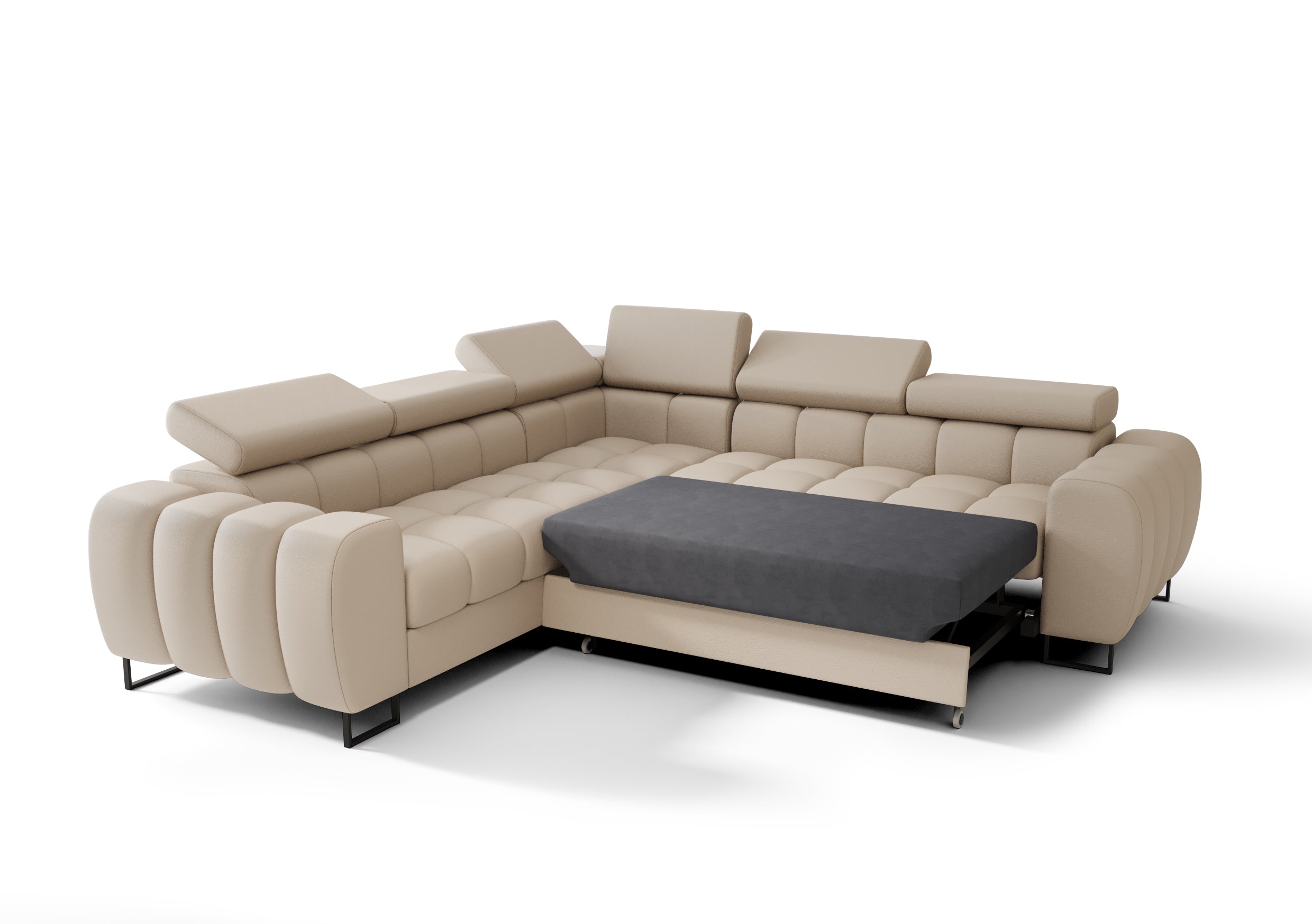 Aspen Max Relax 330×260 cm Ecksofa mit Schlaffunktion links - in verschiedenen Farben und Stoffen erhältlich