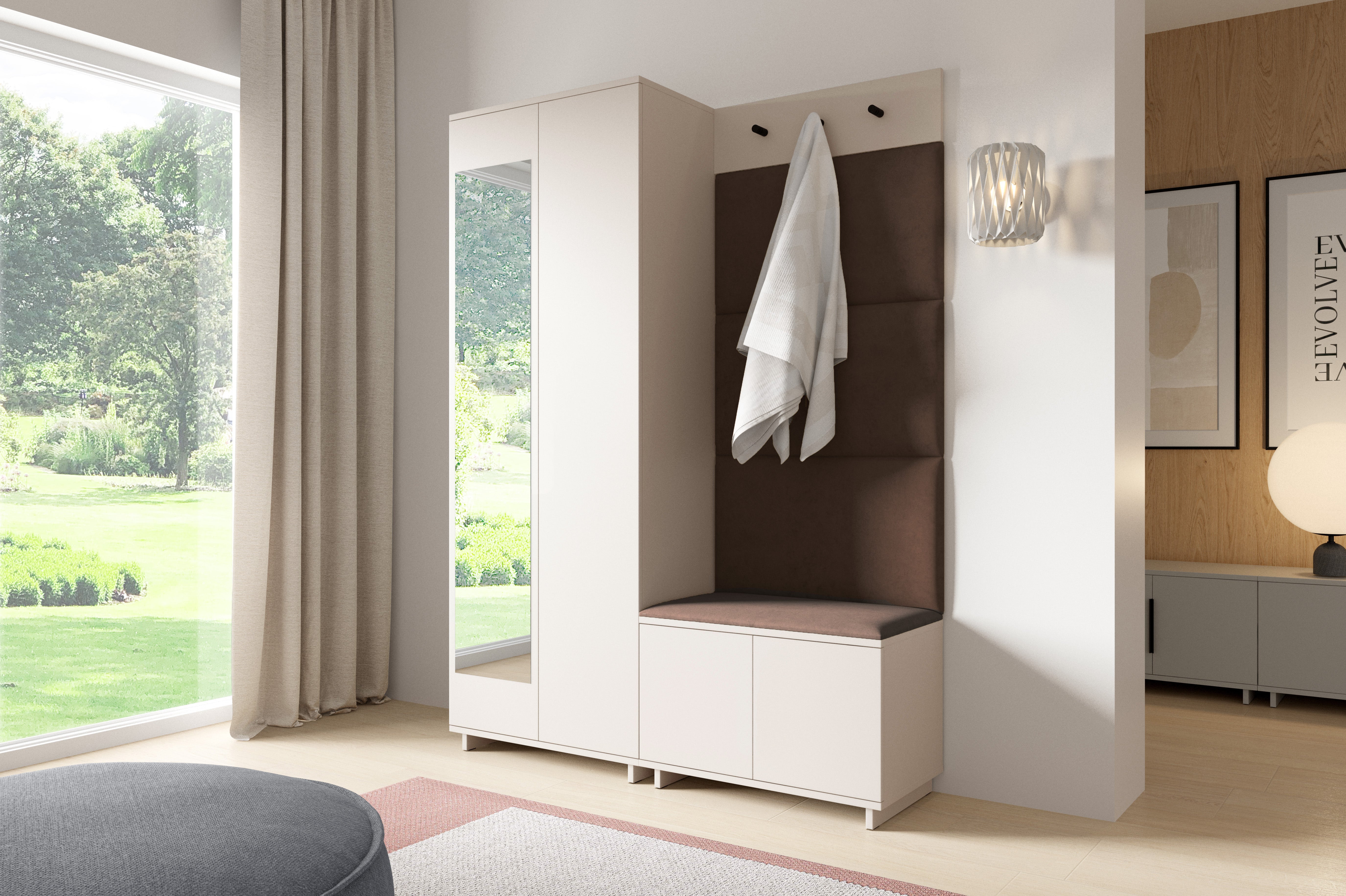 PK Bianco 3 Hallway Wardrobe Set - Brown