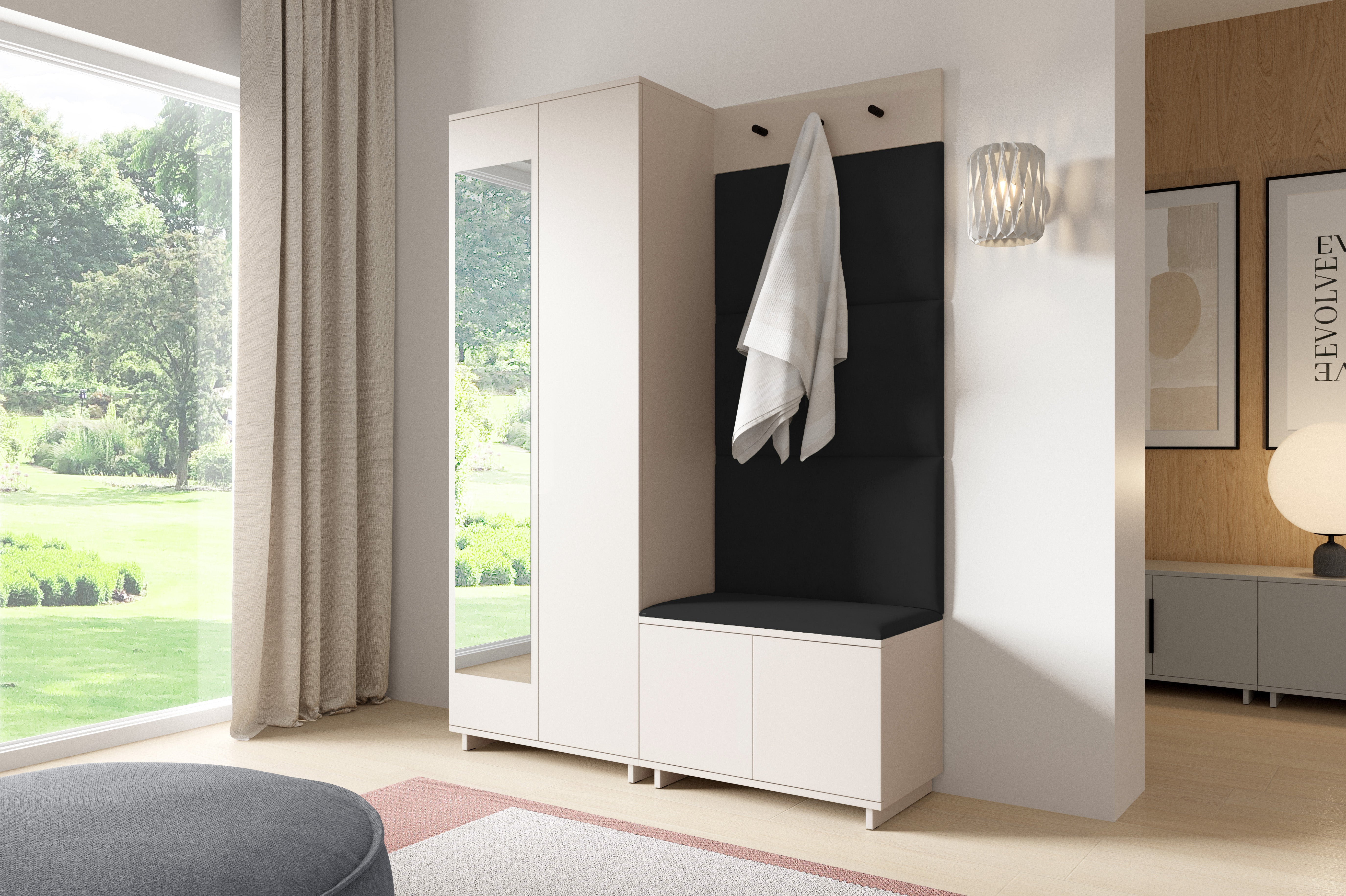 PK Bianco 3 Hallway Wardrobe Set - Black