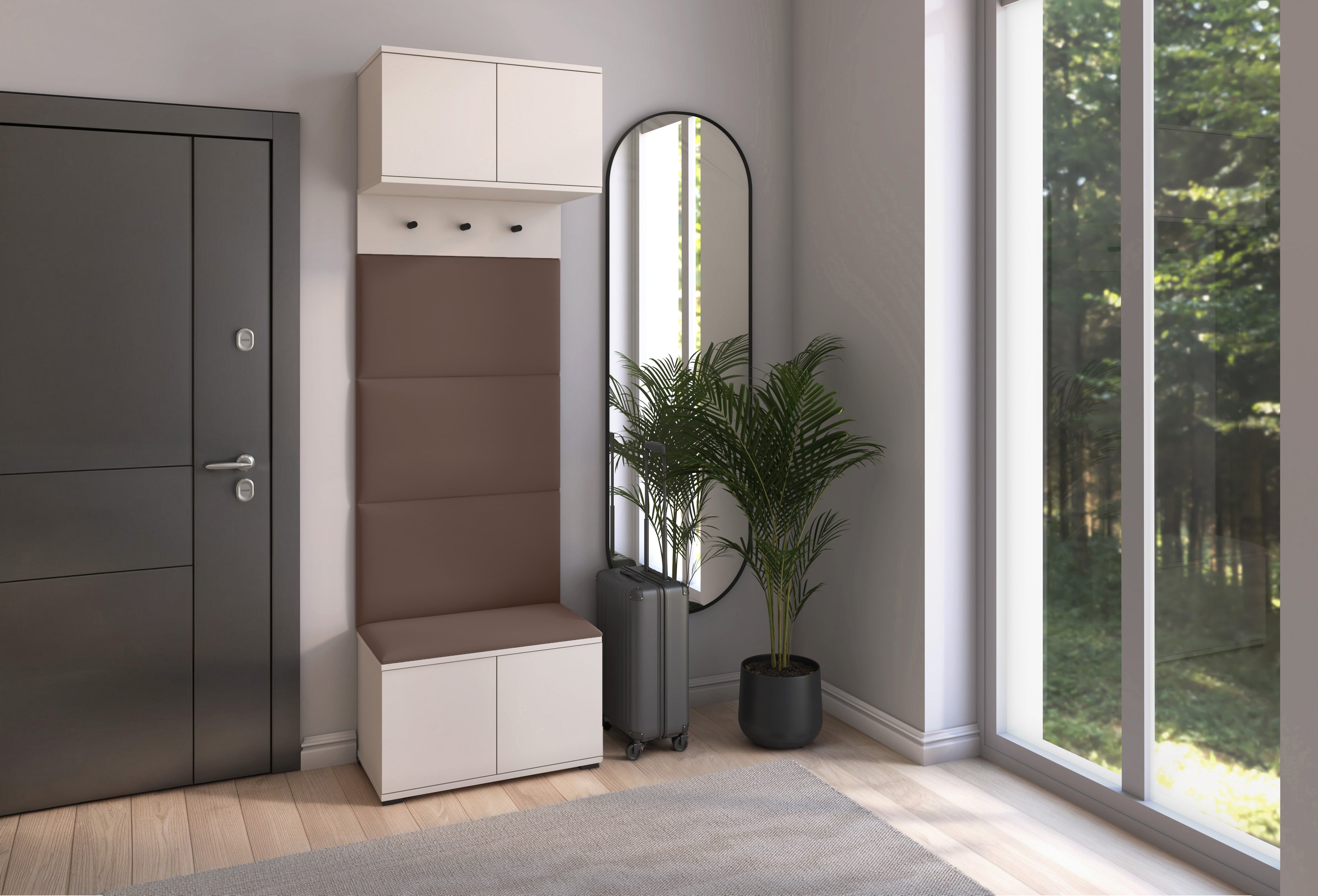 PK Bianco 5 Flurgarderoben-Set – Braun