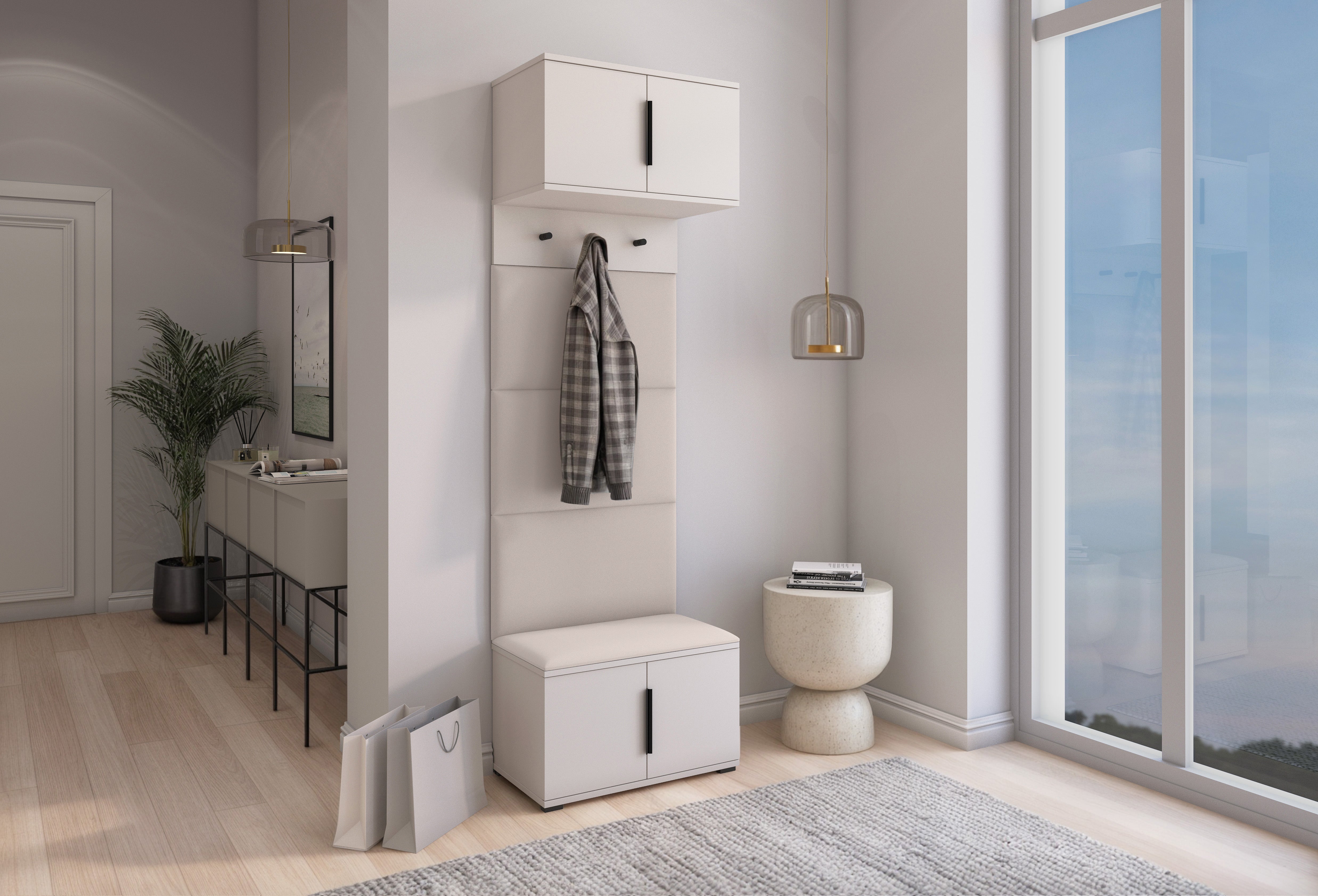 PK Bianco 5 Flurgarderoben-Set, Creme