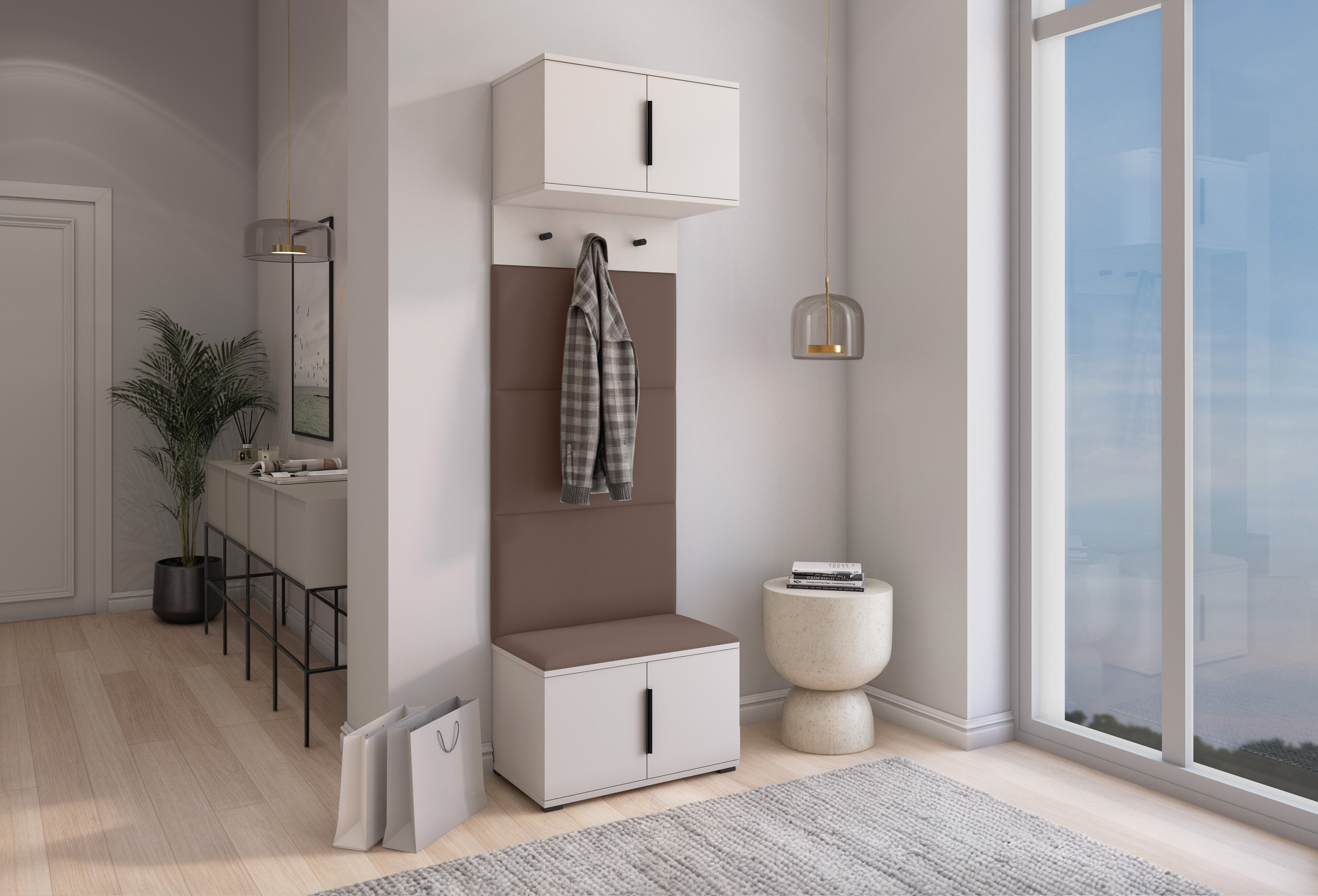 PK Bianco 5 Flurgarderoben-Set – Braun