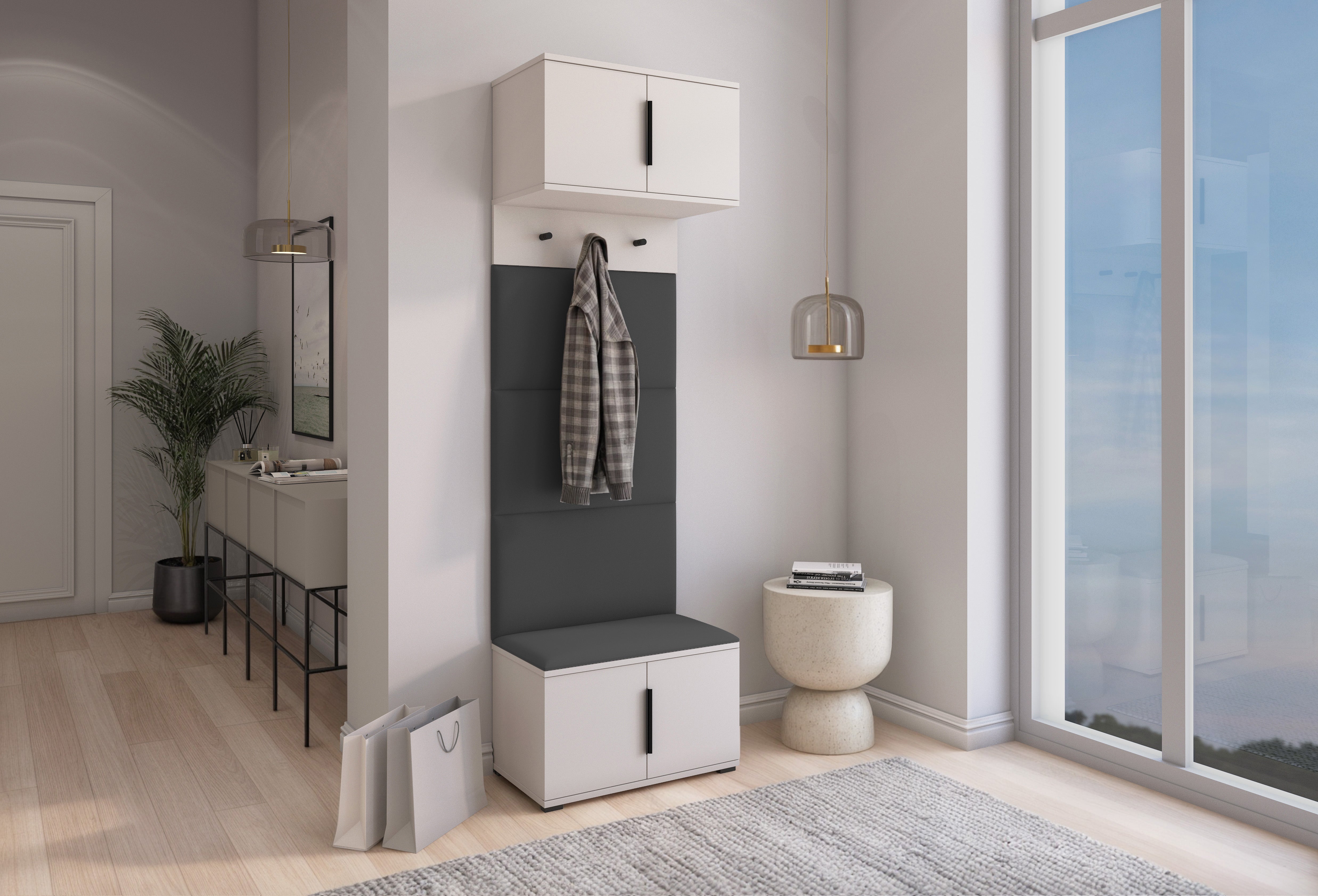 PK Bianco 5 Hallway Wardrobe Set – Graphite