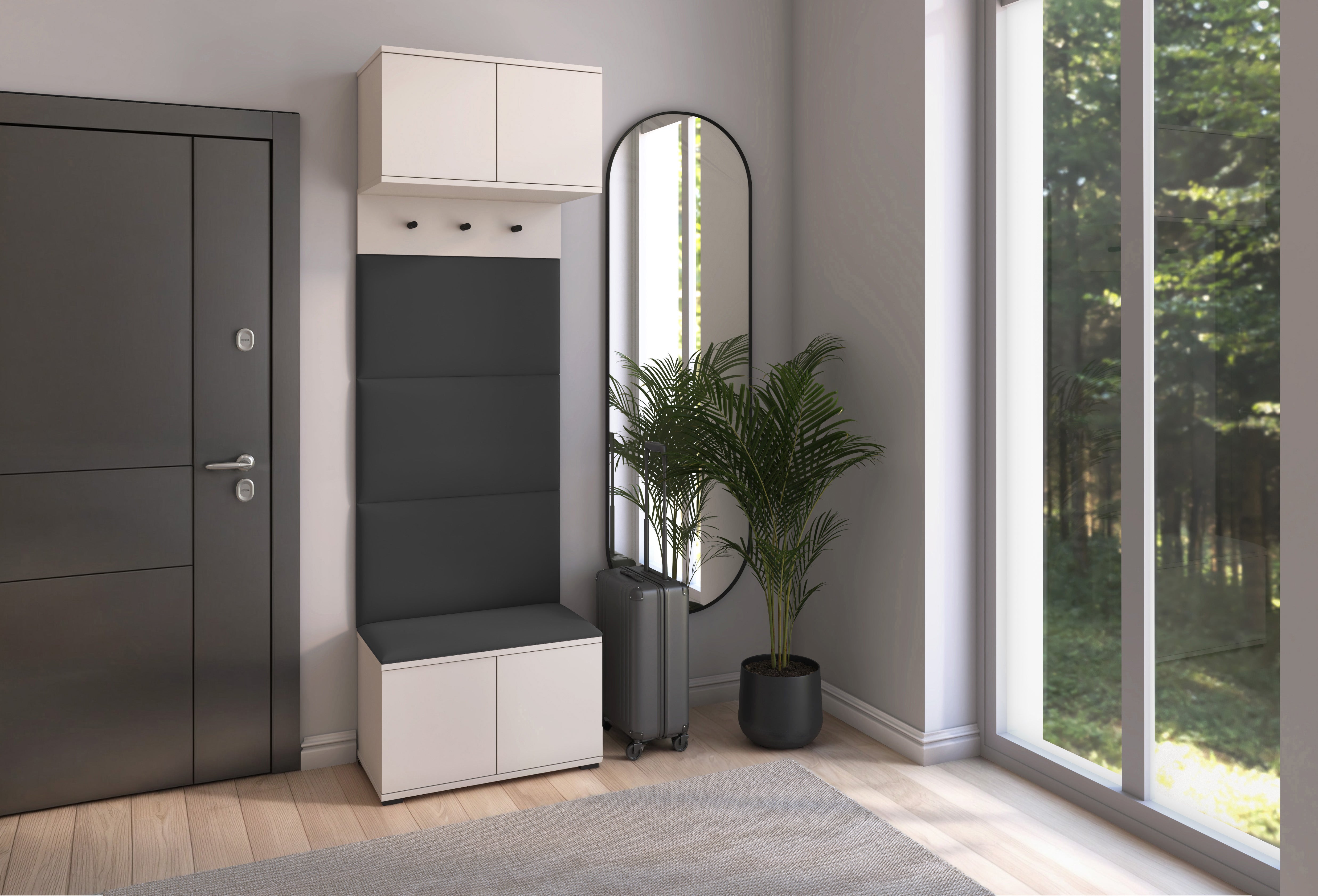 PK Bianco 5 Hallway Wardrobe Set – Graphite