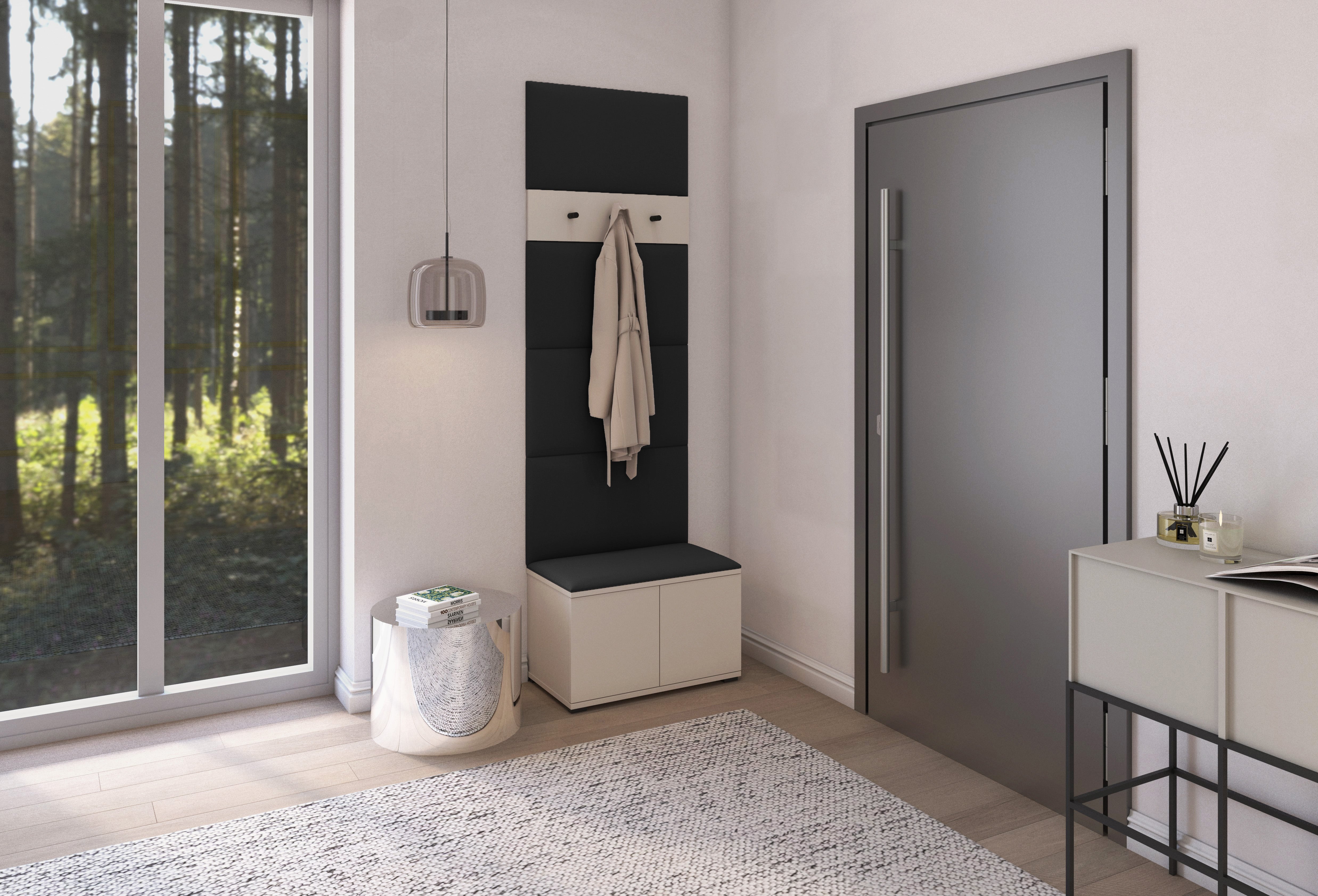 PK Bianco 6 Hallway Wardrobe Set - Black