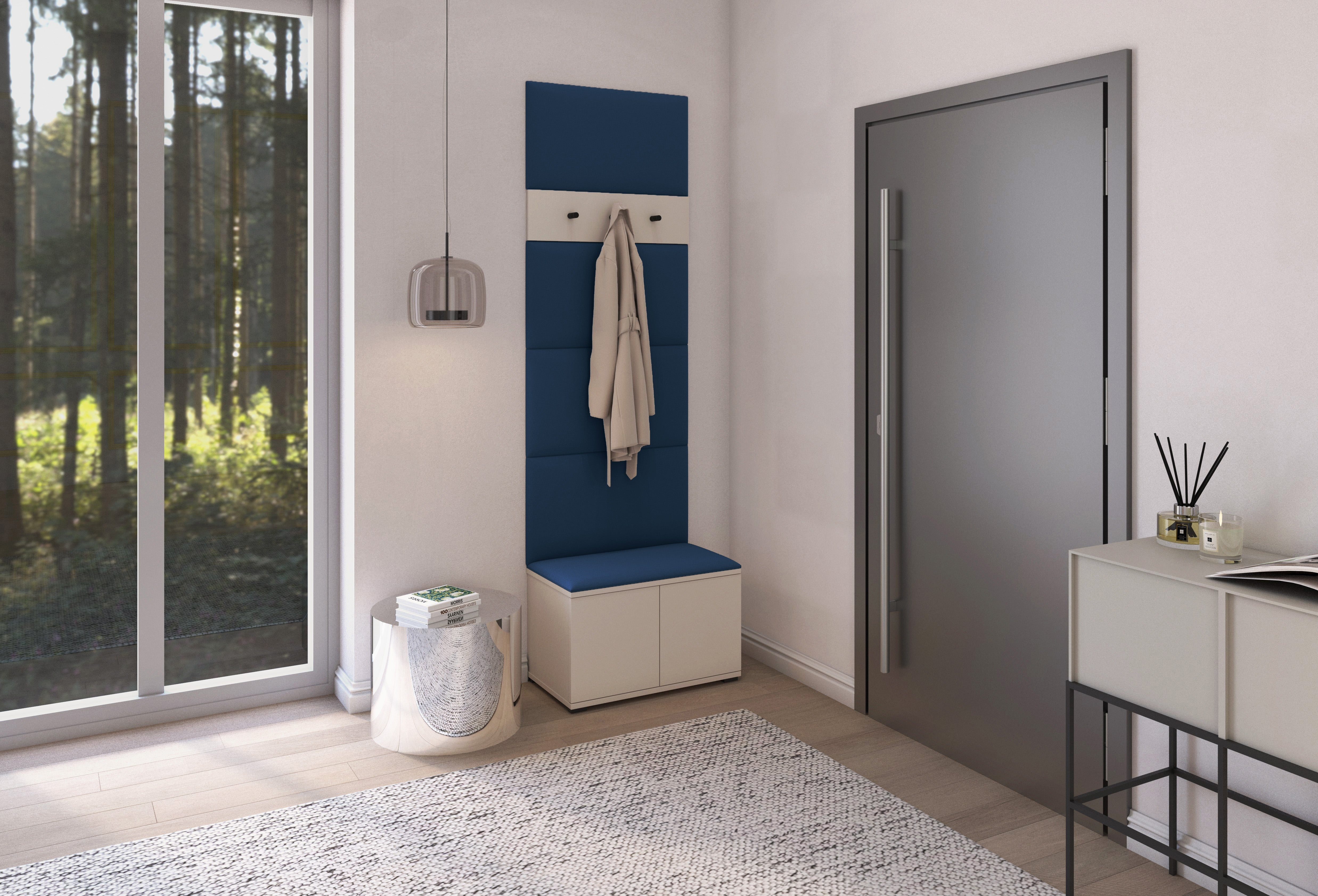 PK Bianco 6 Hallway Wardrobe Set - Deep Blue