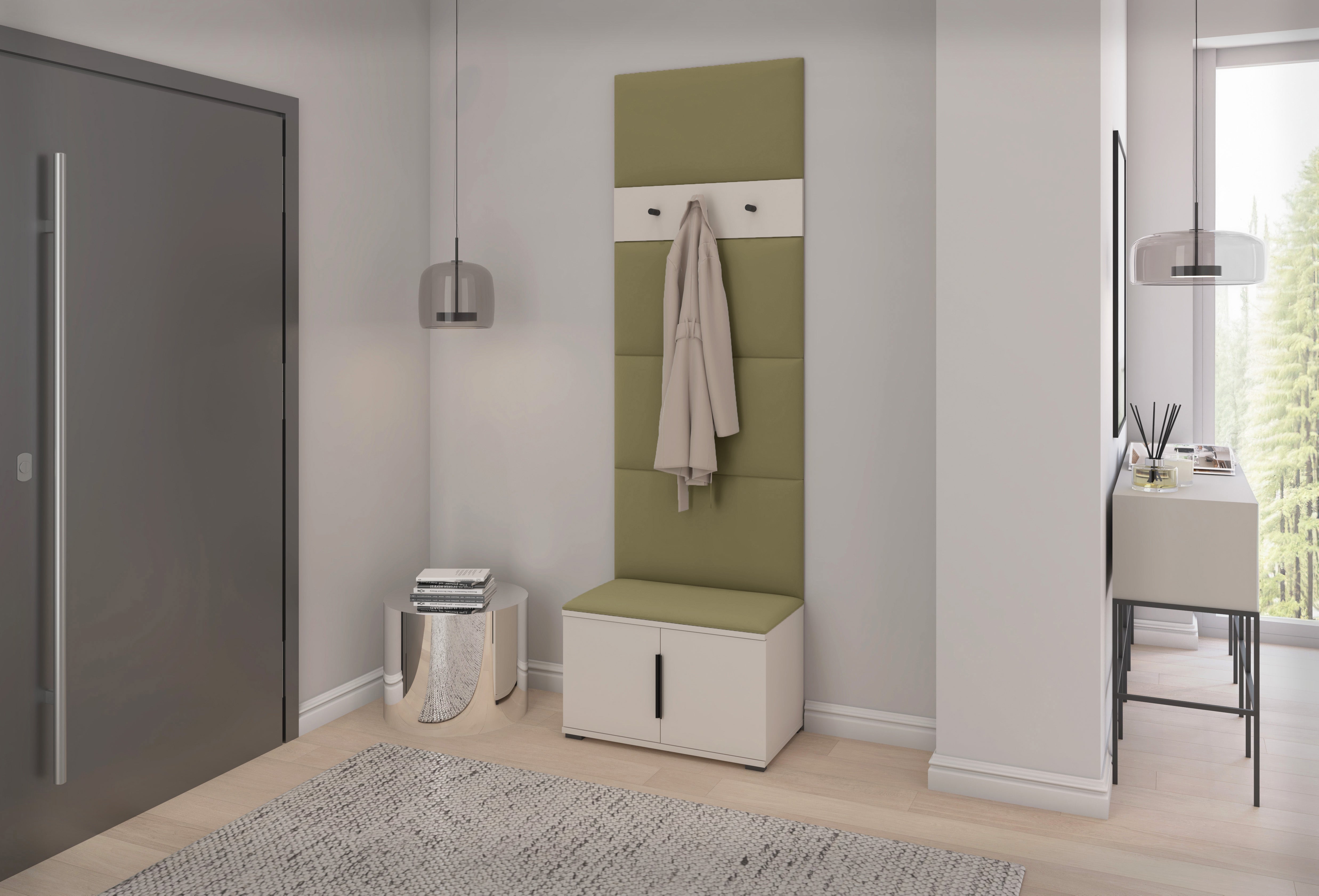 PK Bianco 6 Hallway Wardrobe Set - Olive