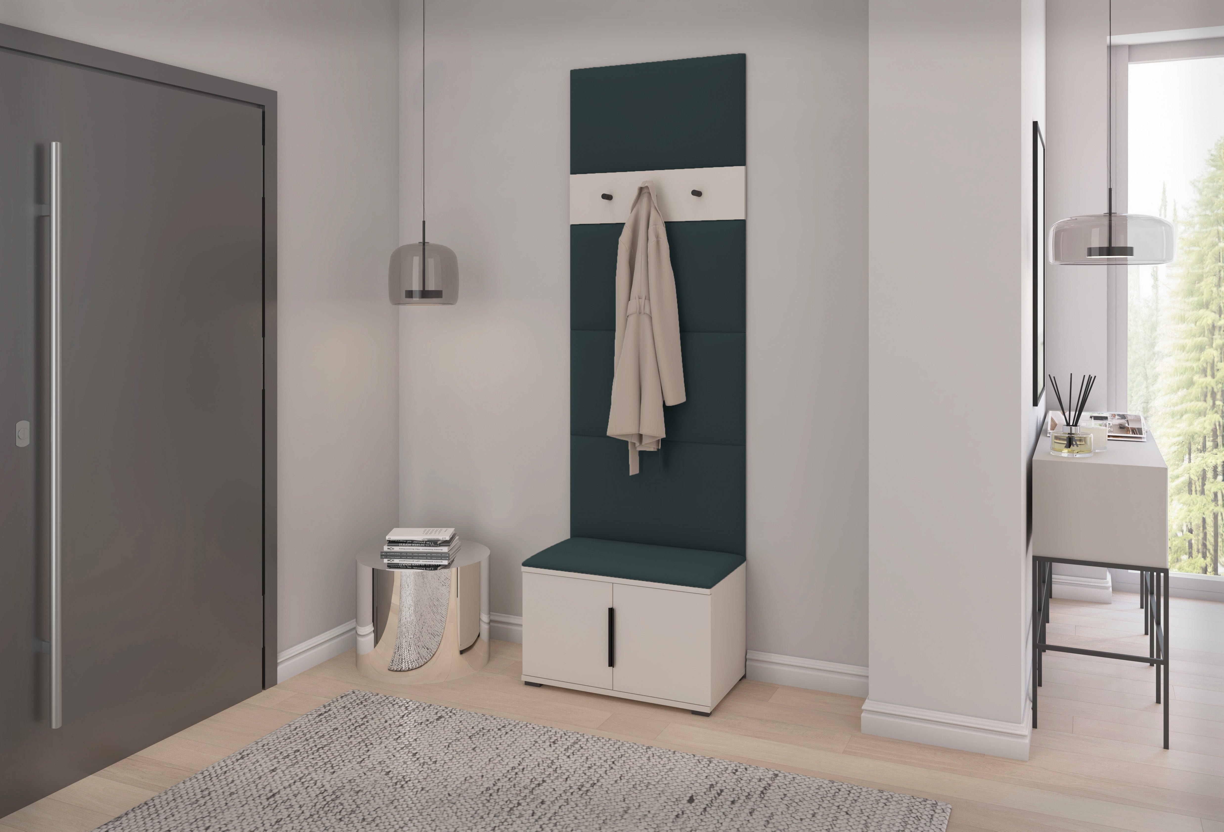 PK Bianco 6 Hallway Wardrobe Set - Bottle Green