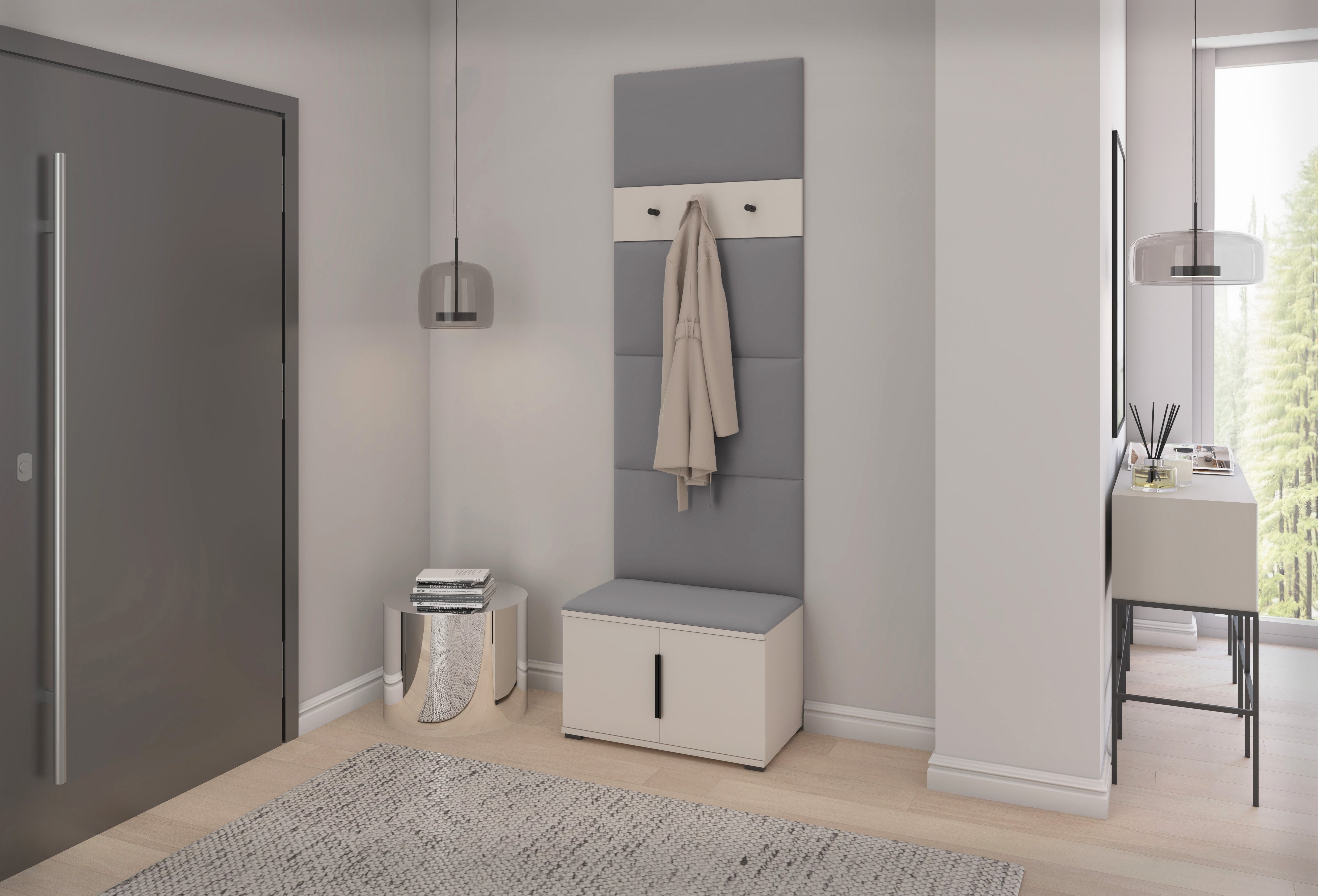 PK Bianco 6 Hallway Wardrobe Set - Ash