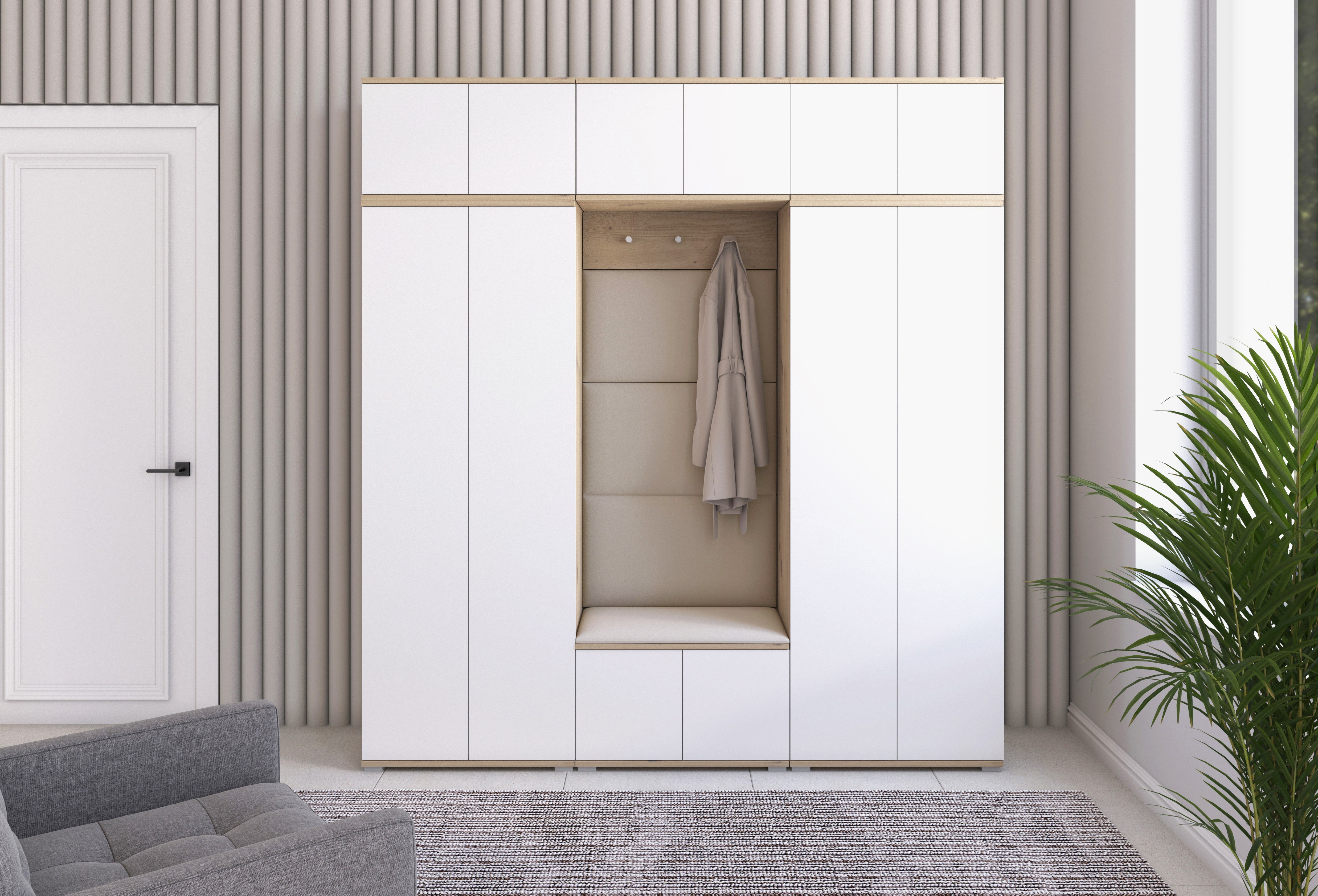 PK Sevilla 4 Hallway Wardrobe - Light Beige