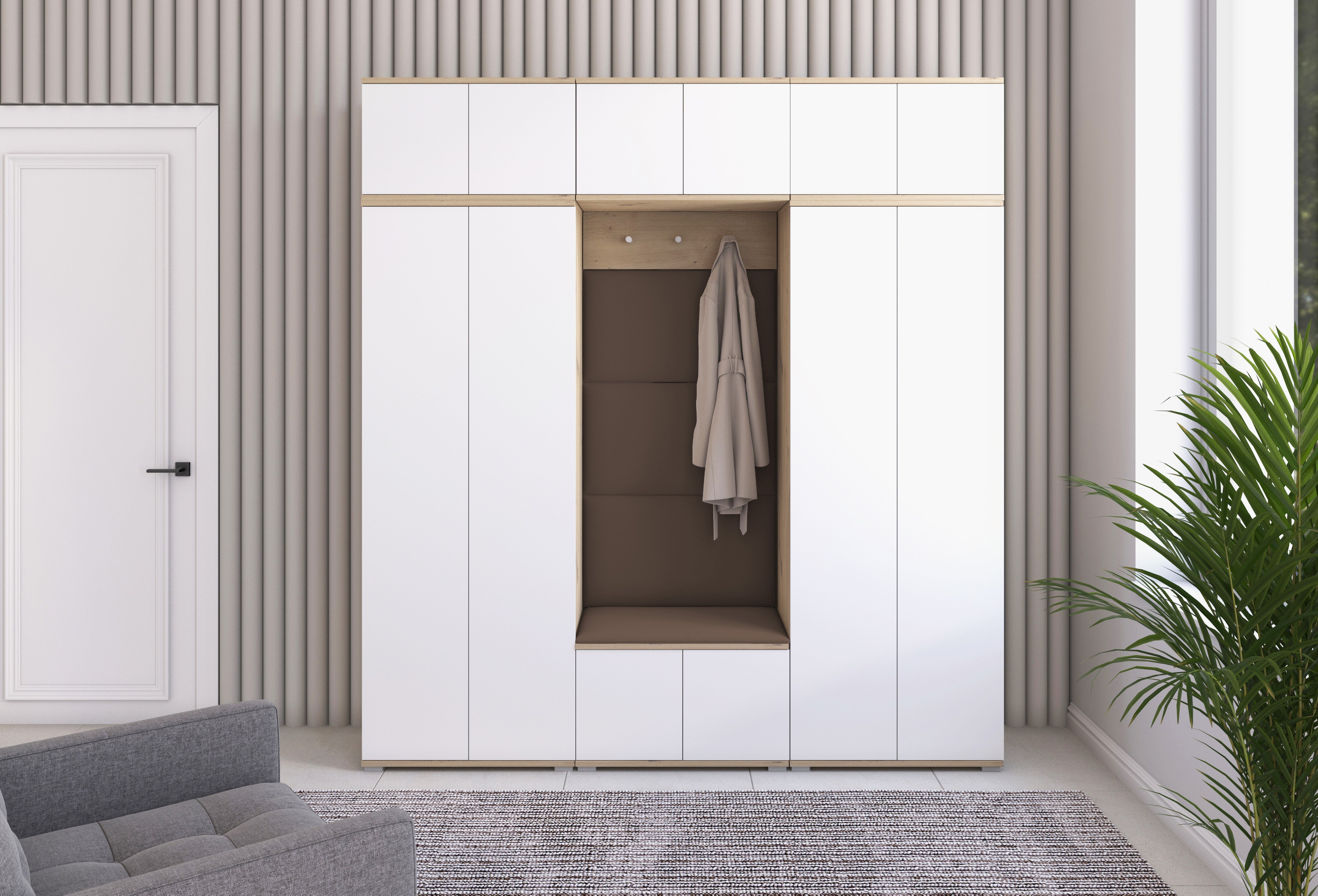 PK Sevilla 4 Hallway Wardrobe - Dark Brown