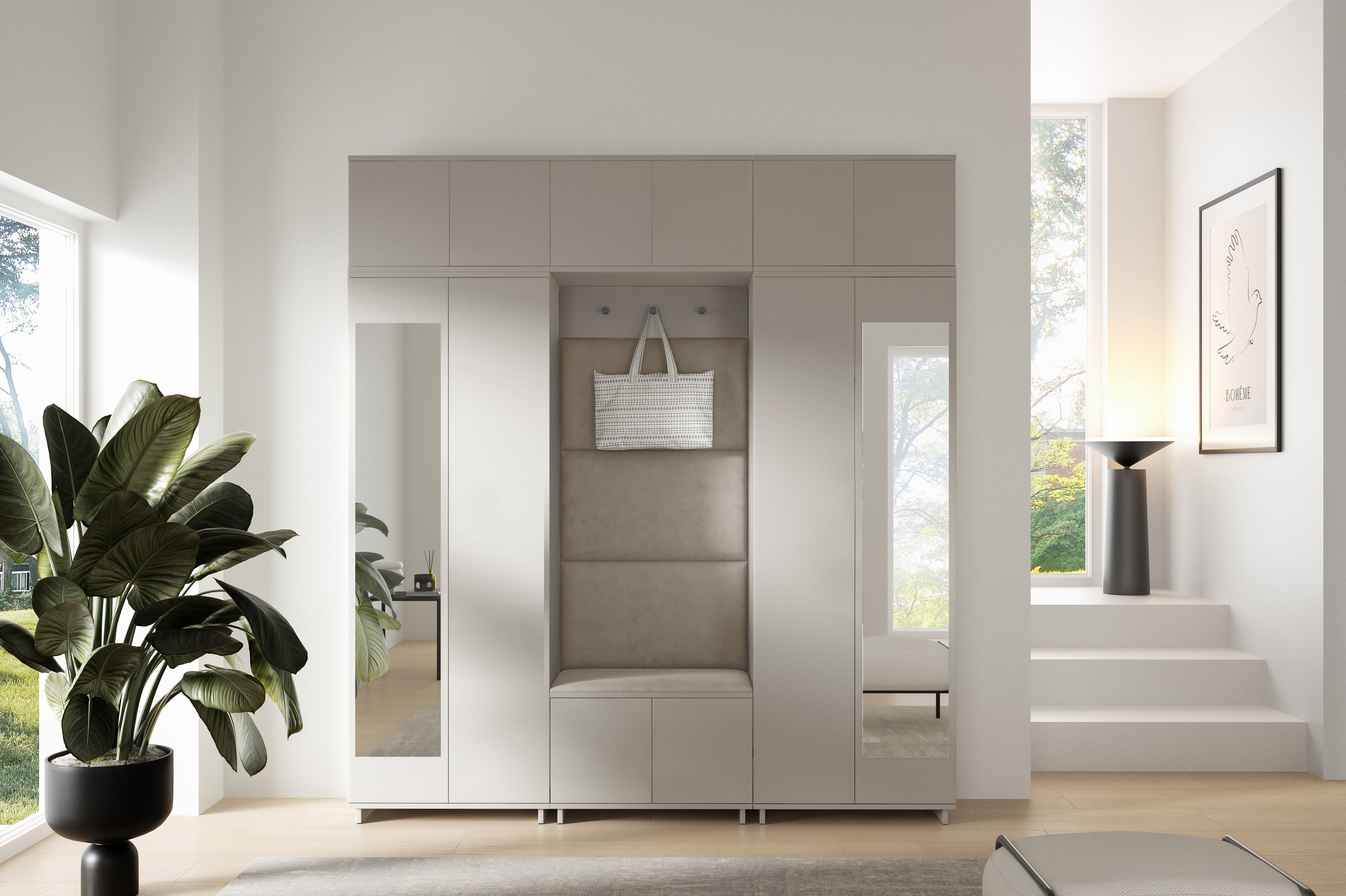 PK Bianco 2 Hallway Wardrobe Set - Rabbit