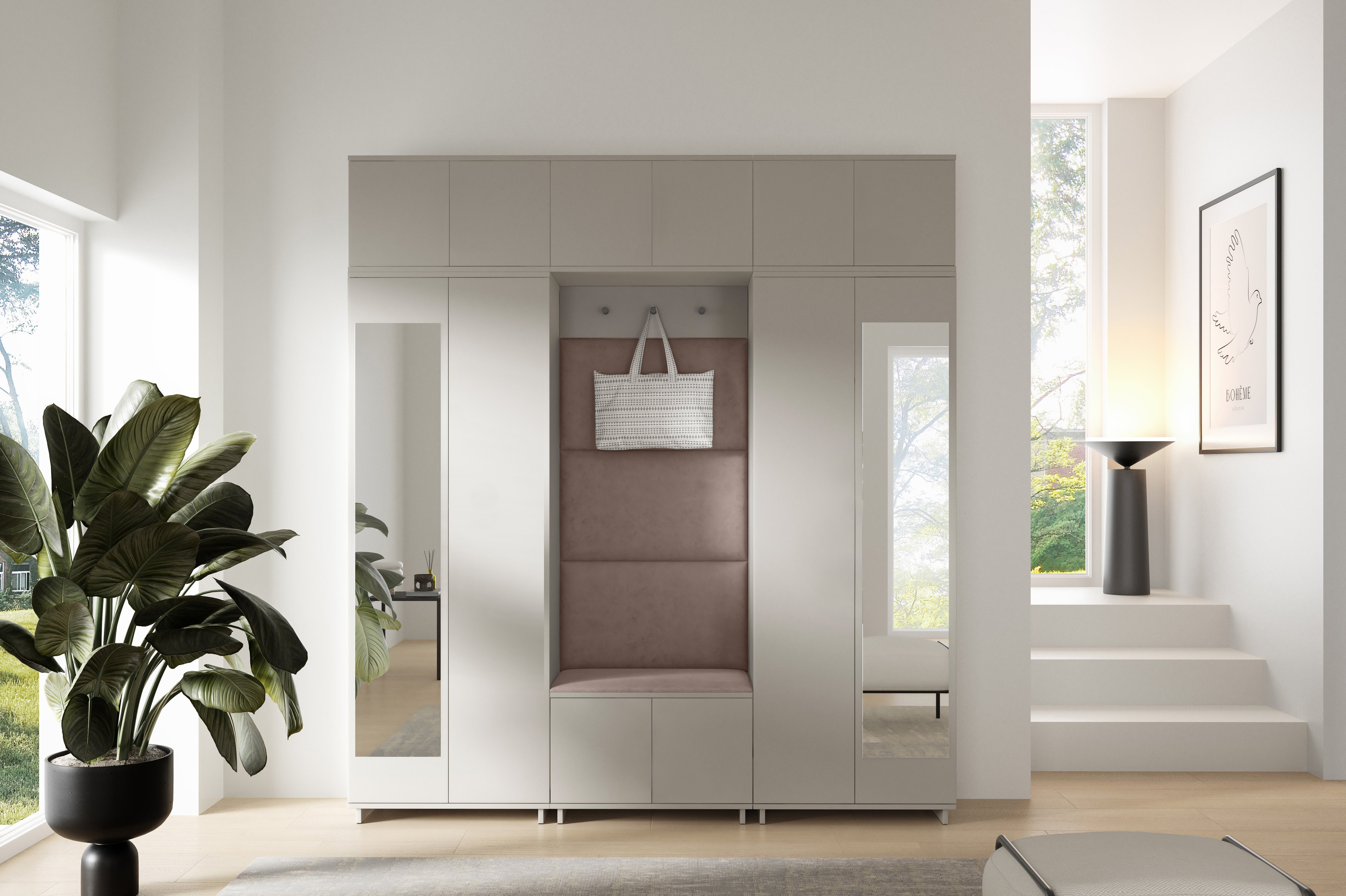 PK Bianco 2 Hallway Wardrobe Set - Mika