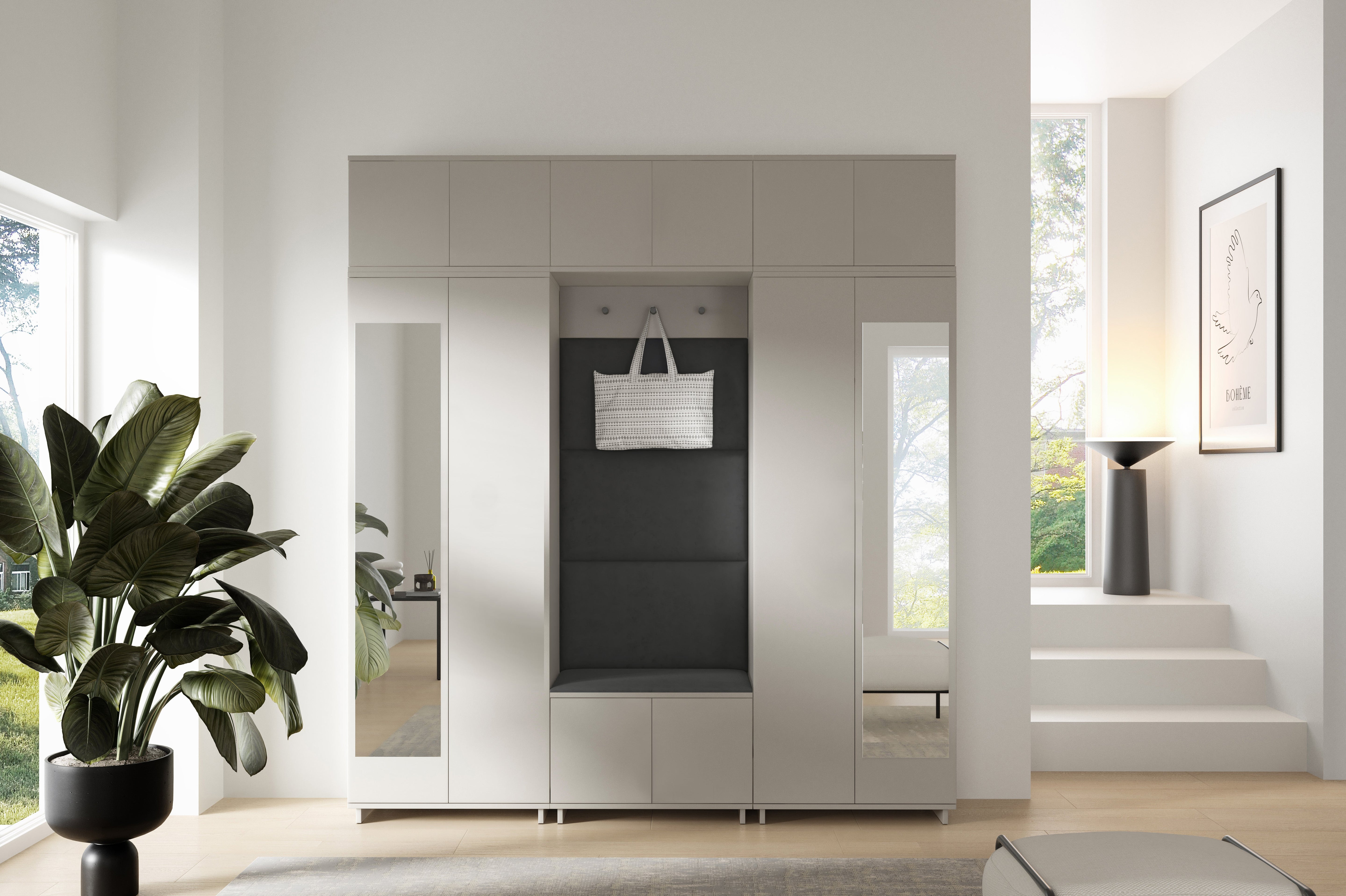 PK Bianco 2 Hallway Wardrobe Set - Graphite