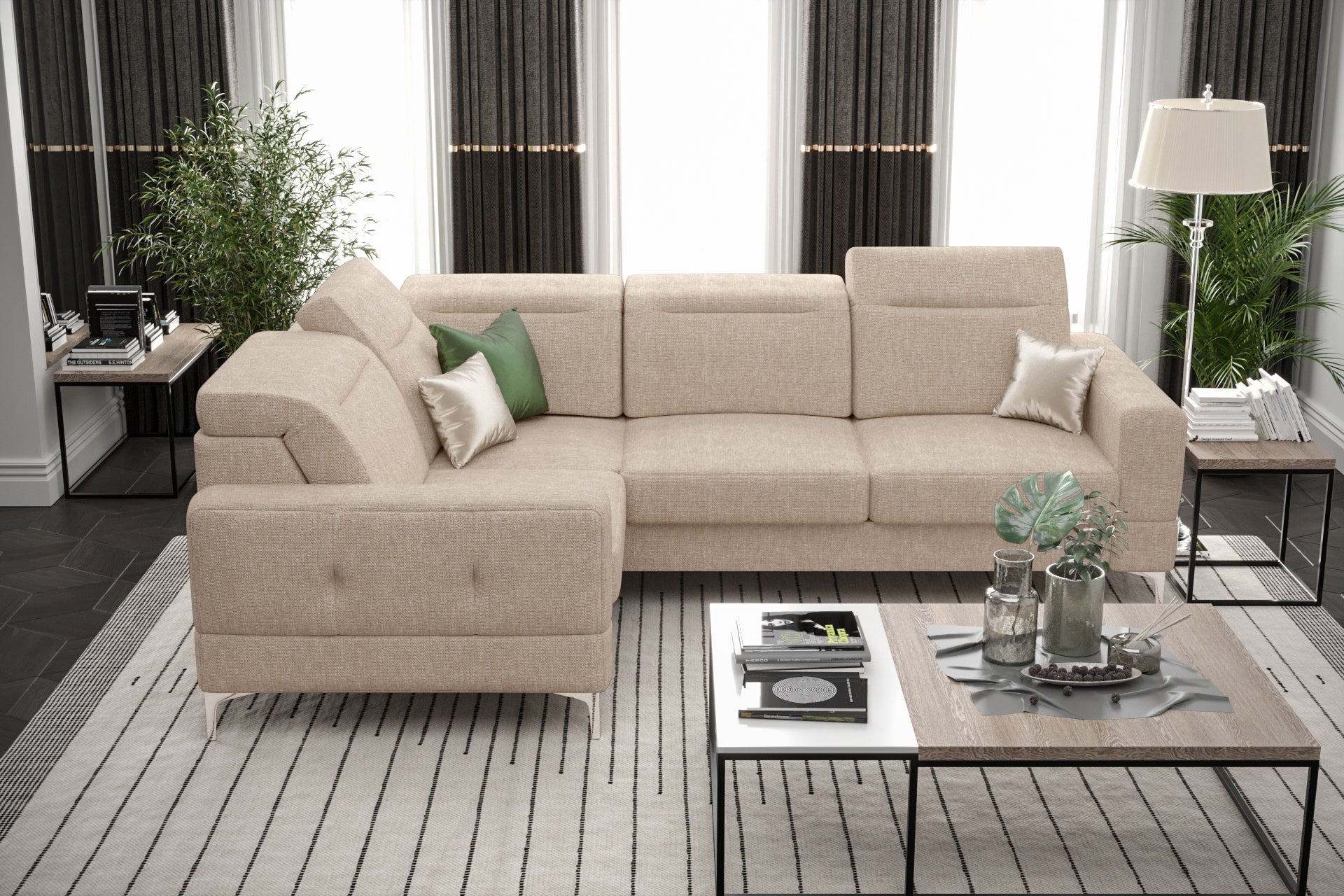 Gepolstertes Ecksofa G-Malibu
