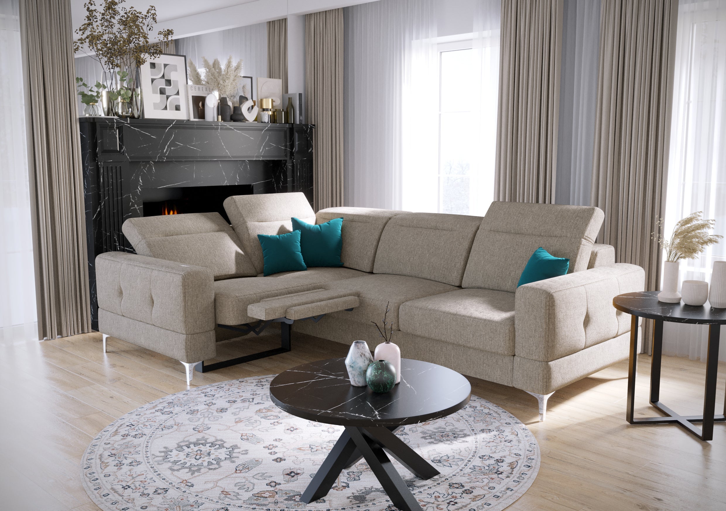 G-Malibu Relax Ecksofa mit Schlaffunktion 185×250 cm