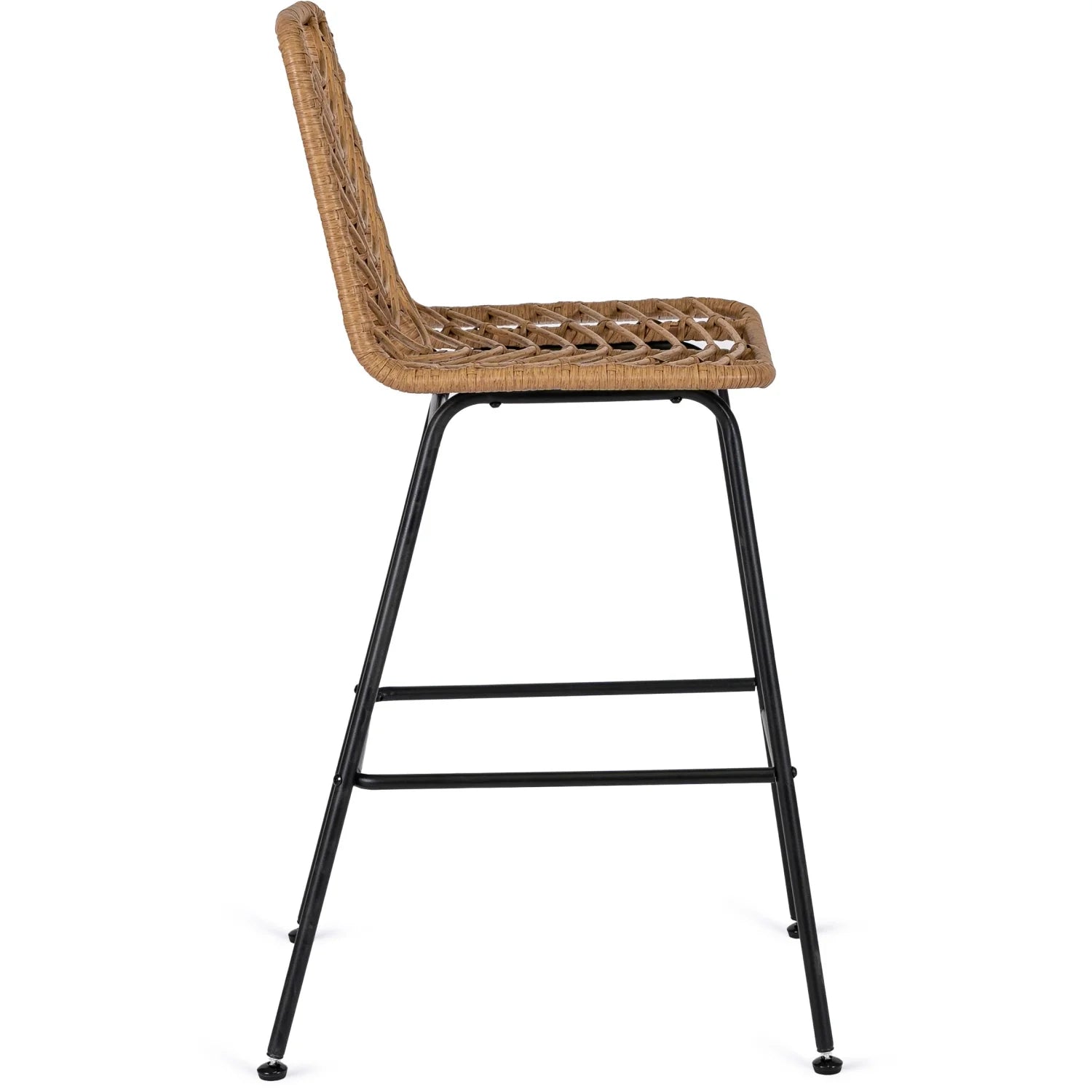 Elite JERRY Oak Shade Rattan Garden Bar Stool – Natural & Stylish