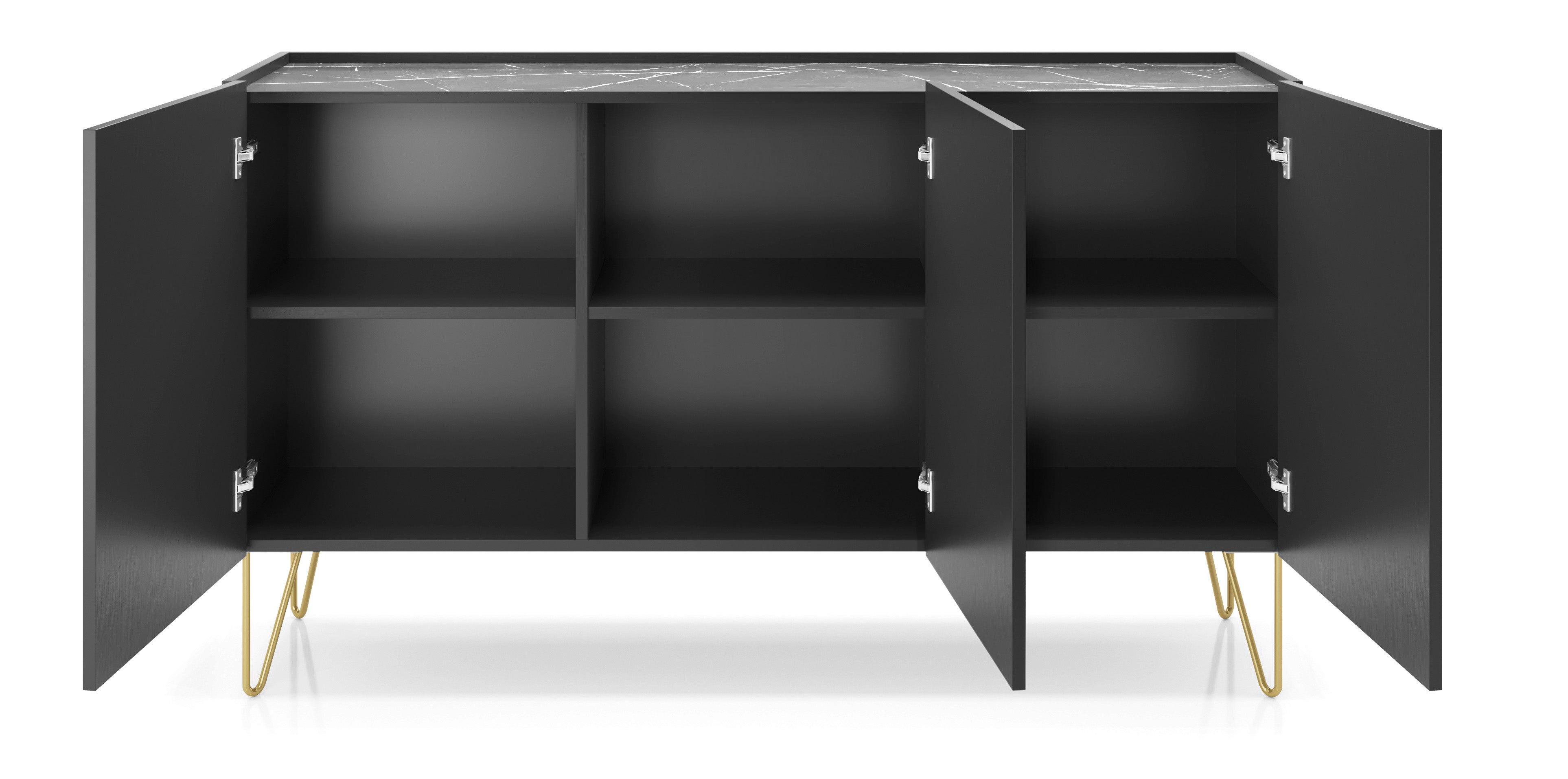 Harmony Dresser - Kommode mit drei Türen im Push to Open System