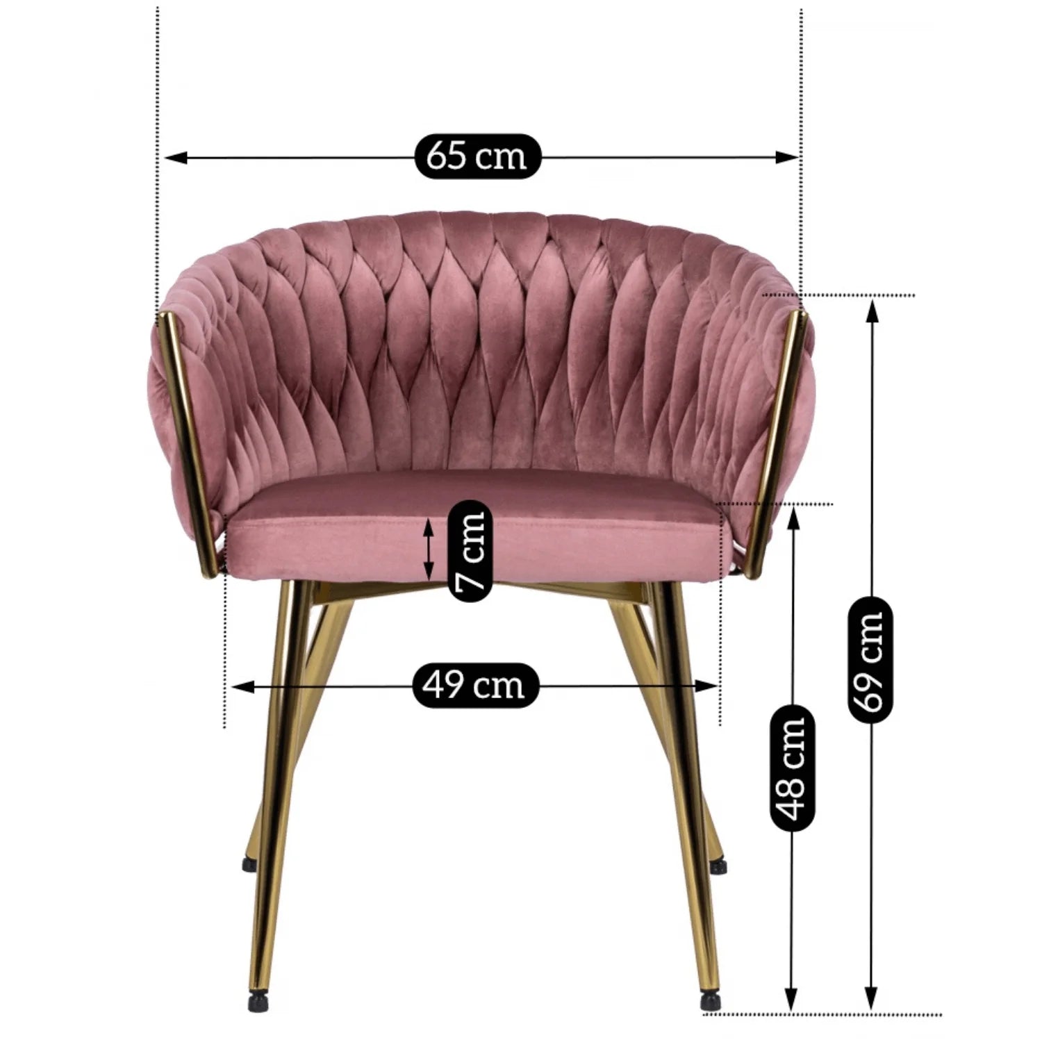 Elite CAPRI Pink Veloursstuhl – Ein Hauch von Luxus und Eleganz