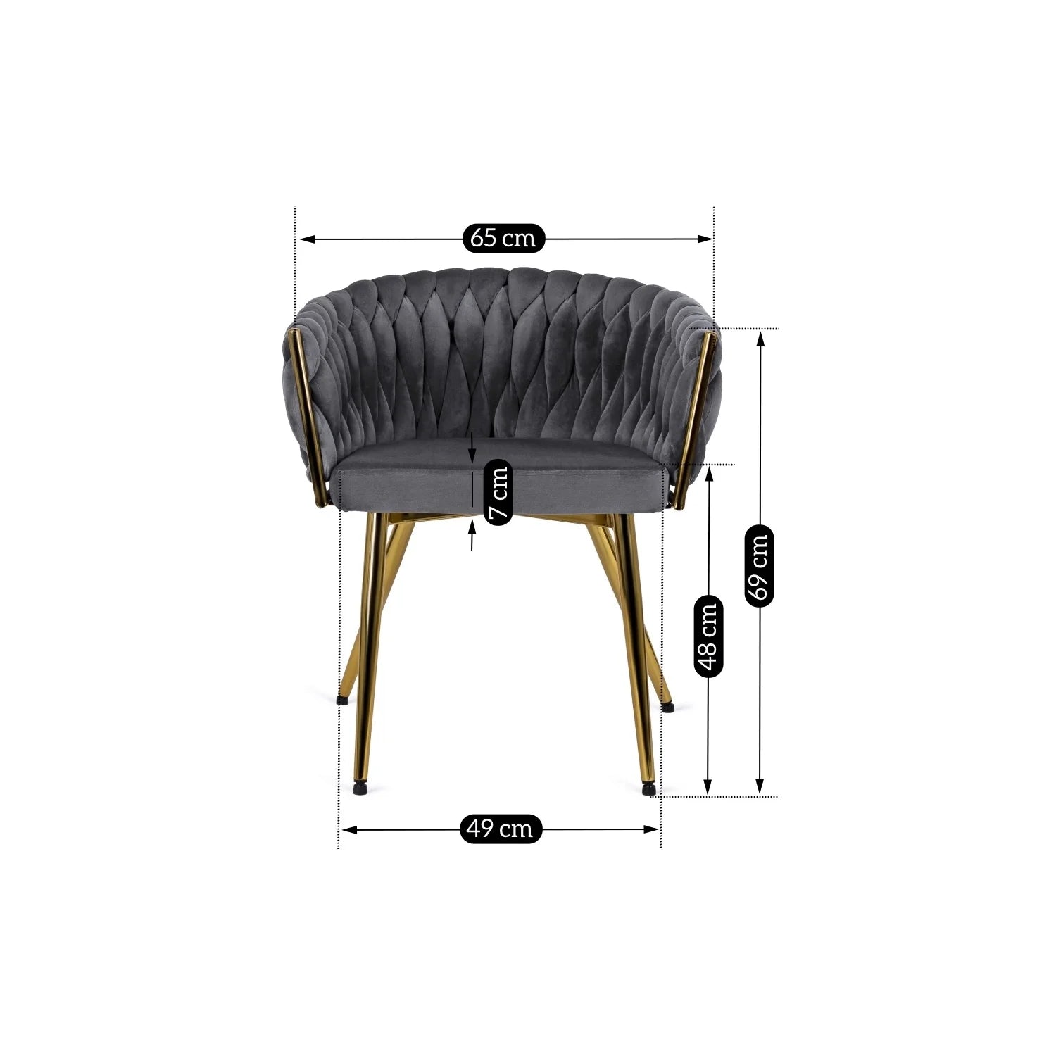 Elite CAPRI Grey Velour Chair – Luxury & Comfort in One Design
