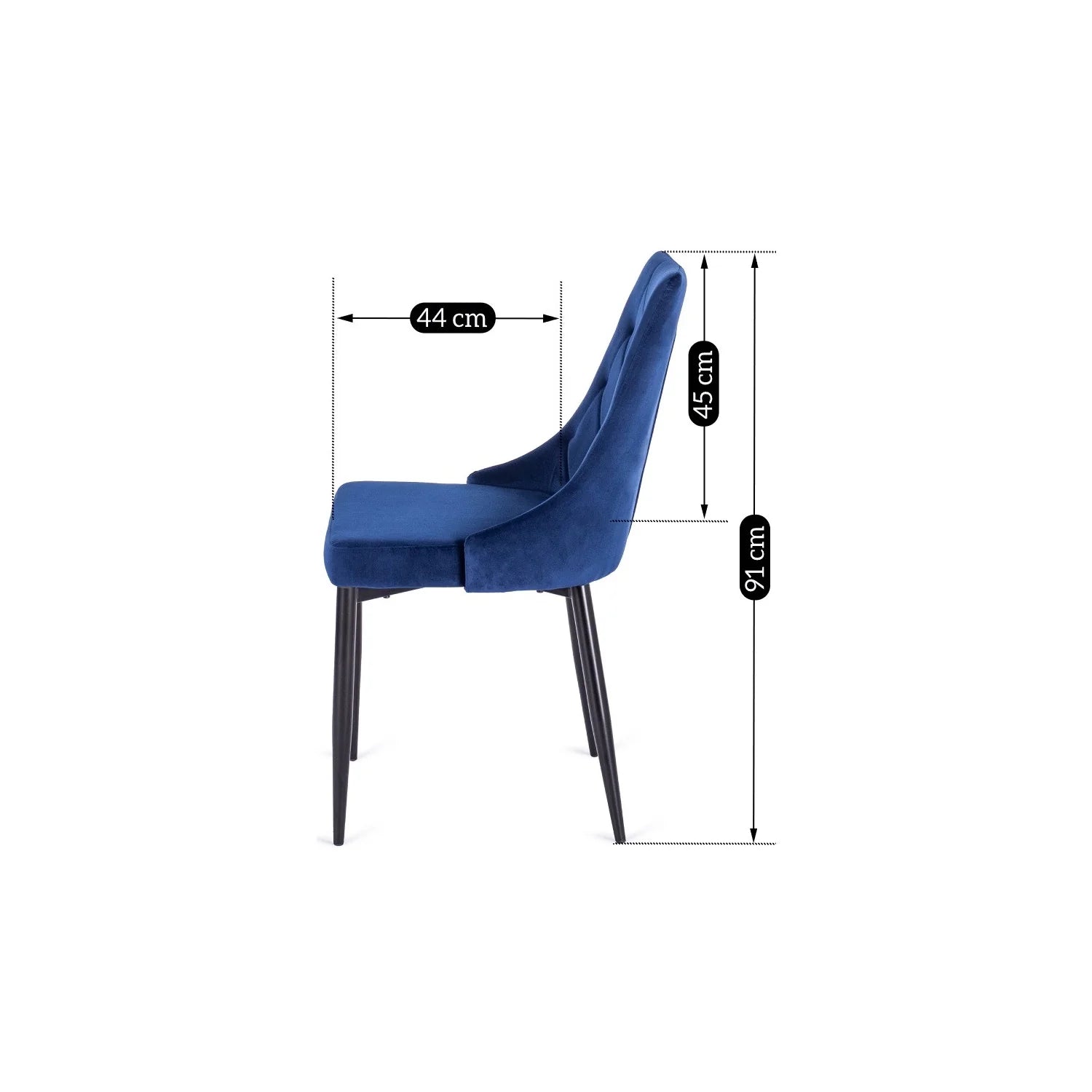 Elite CORK Navy Blue Velvet Chair – A Statement of Elegance & Comfort