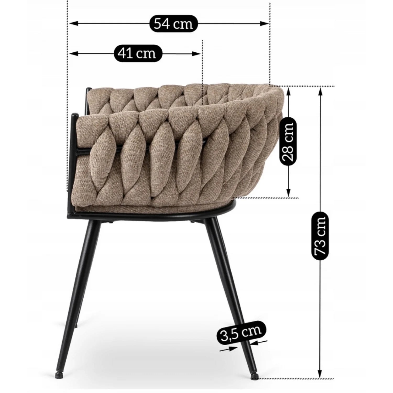 Elite EMPOLI Beige Woven Chair – Timeless Elegance & Comfort