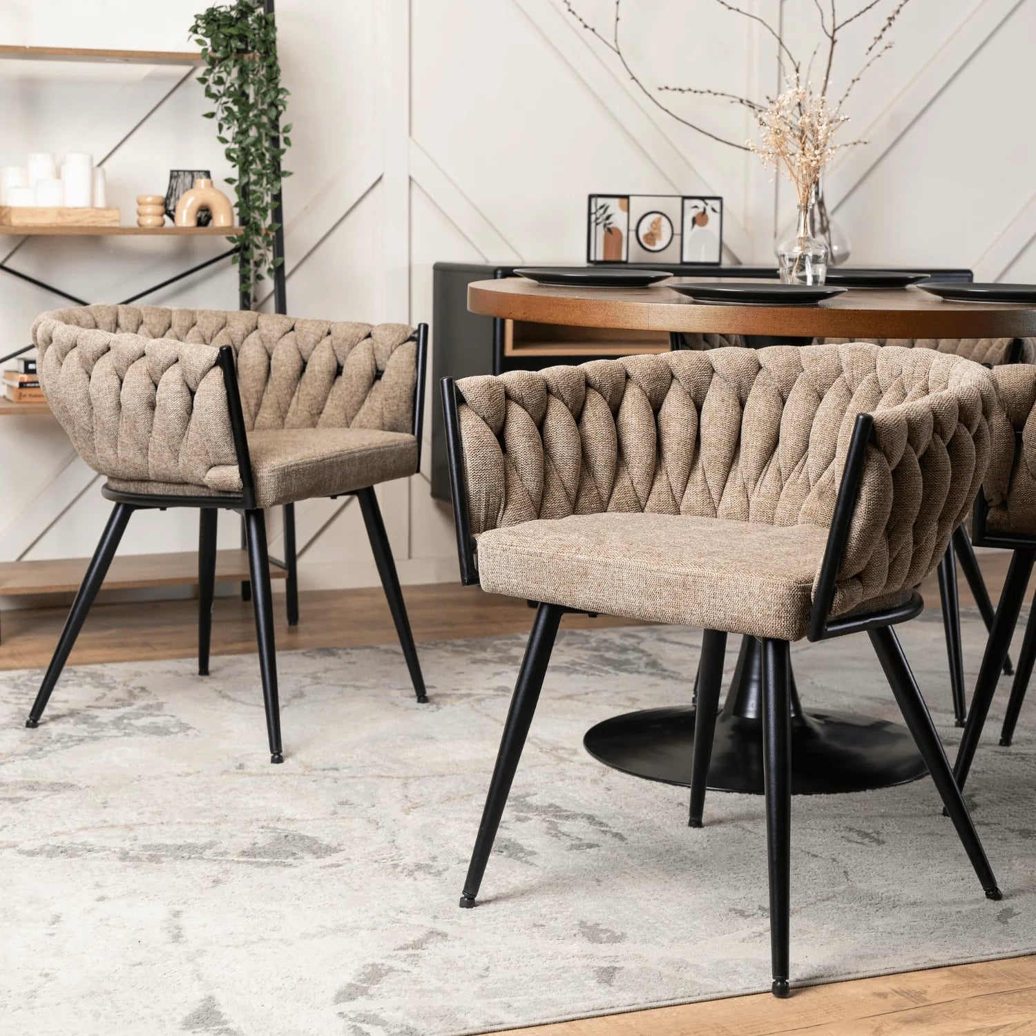 Elite EMPOLI Beige Woven Chair – Timeless Elegance & Comfort