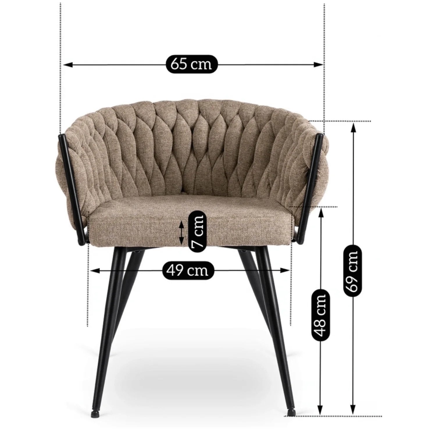 Elite EMPOLI Beige Woven Chair – Timeless Elegance & Comfort