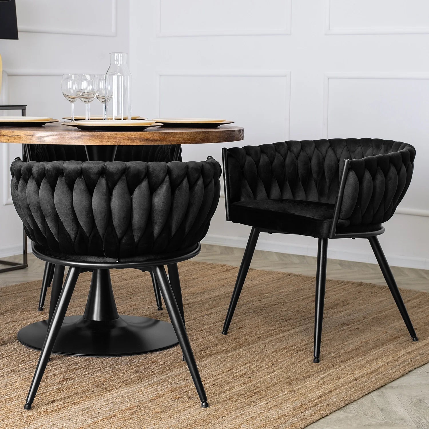 Elite EMPOLI Black Velvet Chair – Modern Comfort & Elegance