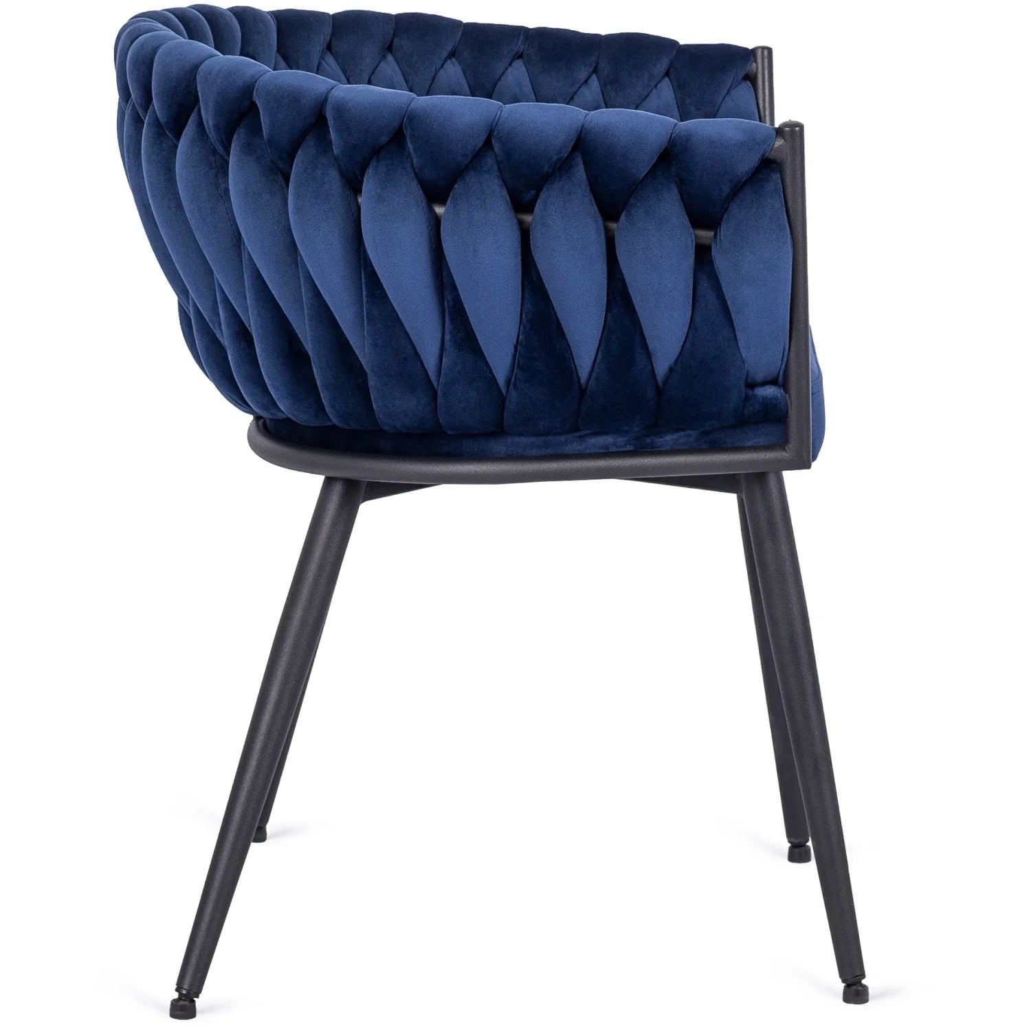 Marineblauer Samtsessel Elite EMPOLI – Luxuriöser Komfort und moderne Eleganz