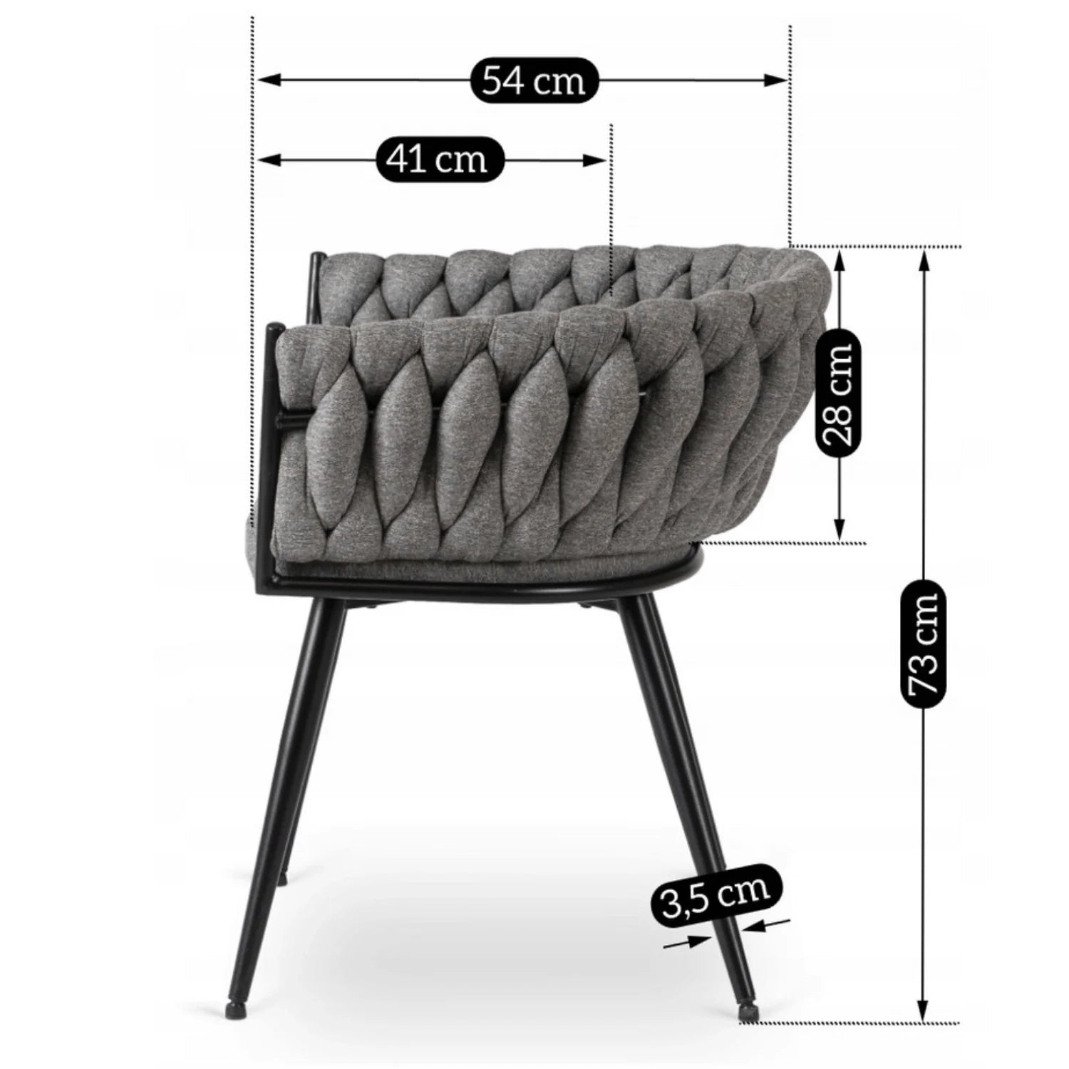 Elite EMPOLI Grey Woven Chair – Modern Elegance & Supreme Comfort