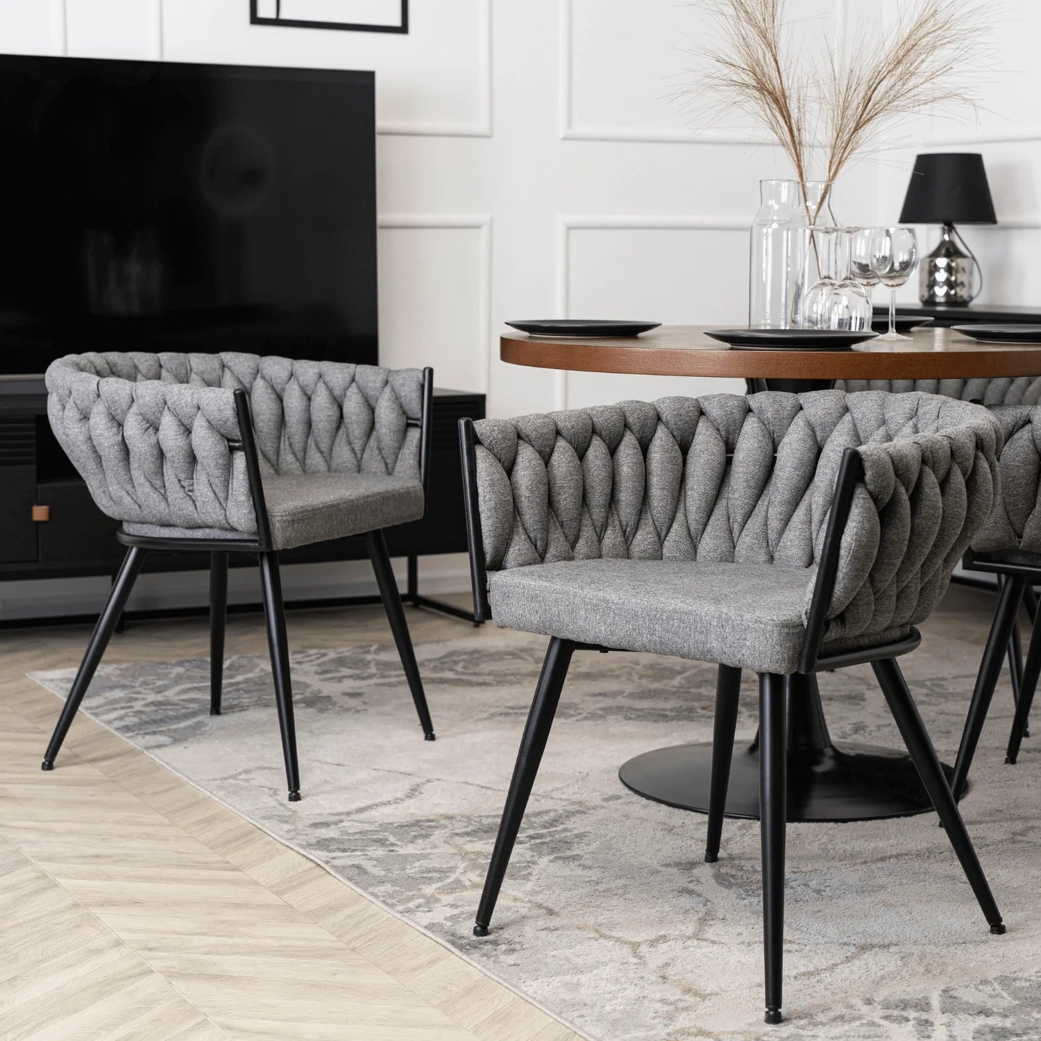 Elite EMPOLI Grey Woven Chair – Modern Elegance & Supreme Comfort