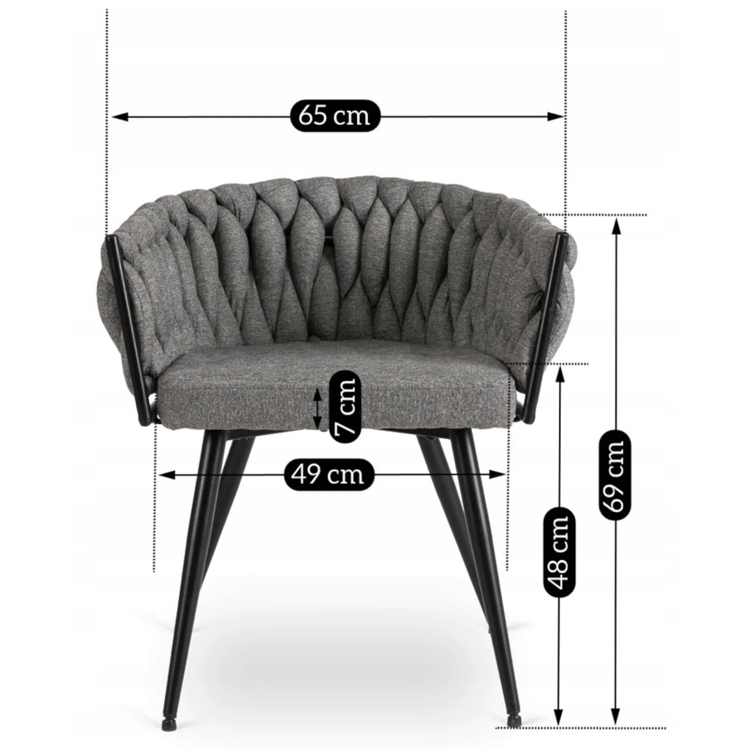 Elite EMPOLI Grey Woven Chair – Modern Elegance & Supreme Comfort