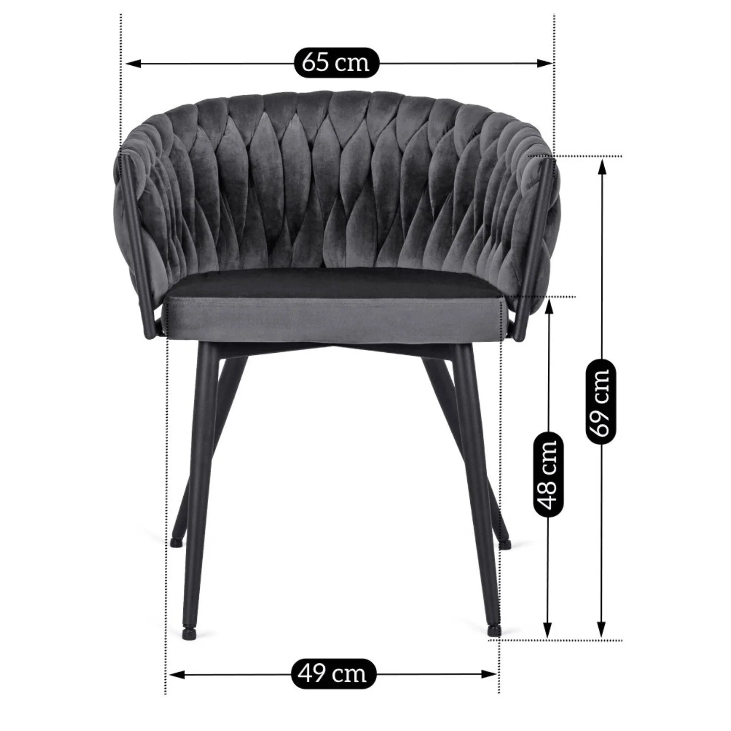 Elite EMPOLI Gray Velvet Chair – Luxurious Comfort & Modern Design