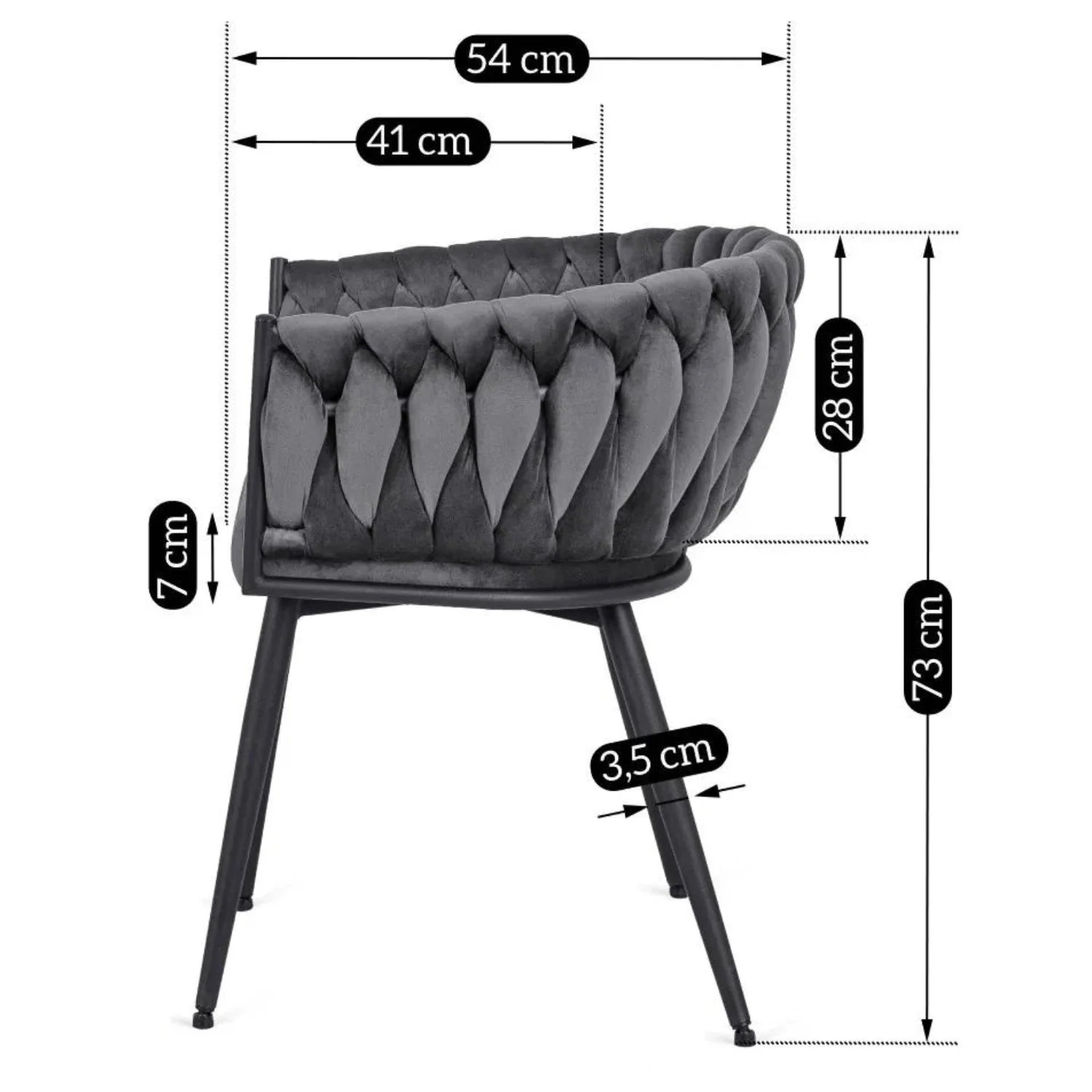 Elite EMPOLI Gray Velvet Chair – Luxurious Comfort & Modern Design
