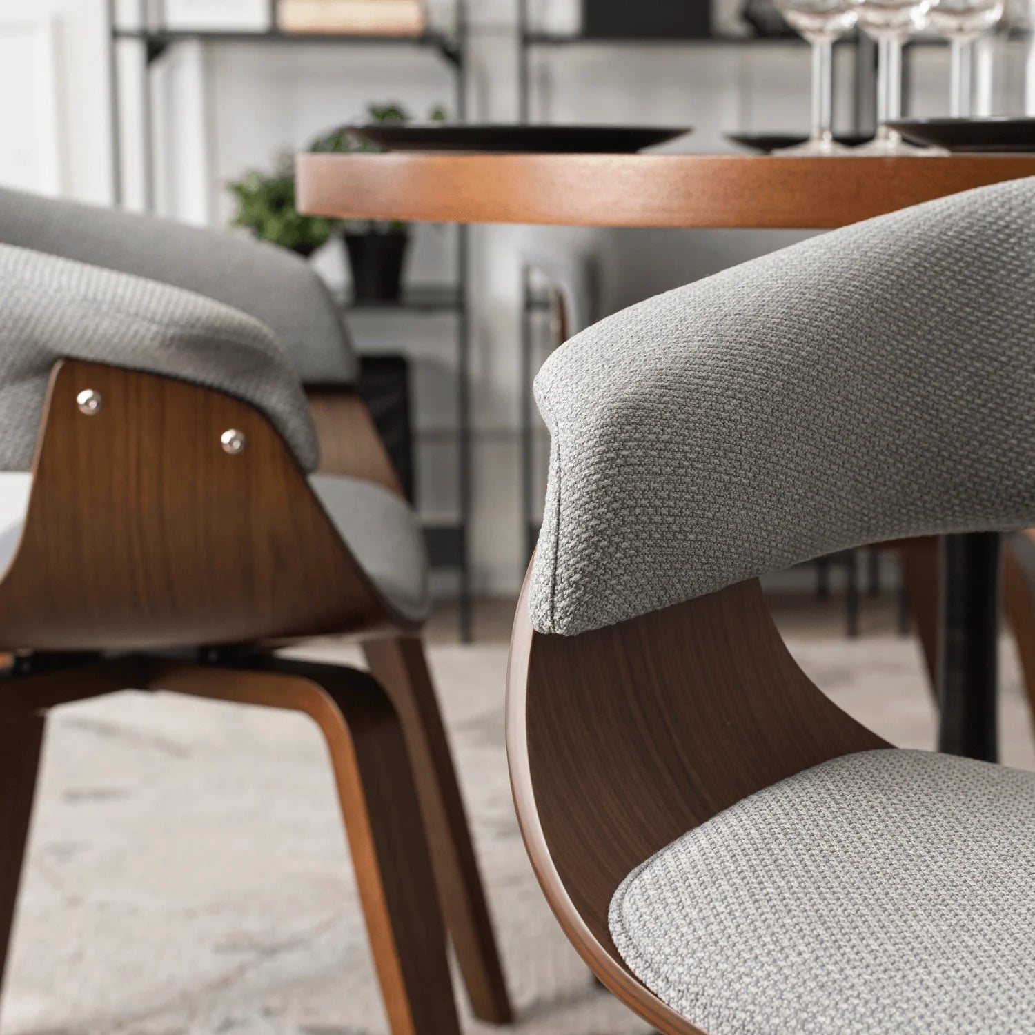 Elite GARY 2 Grey/Walnut Chair – A Perfect Fusion of Style & Comfort