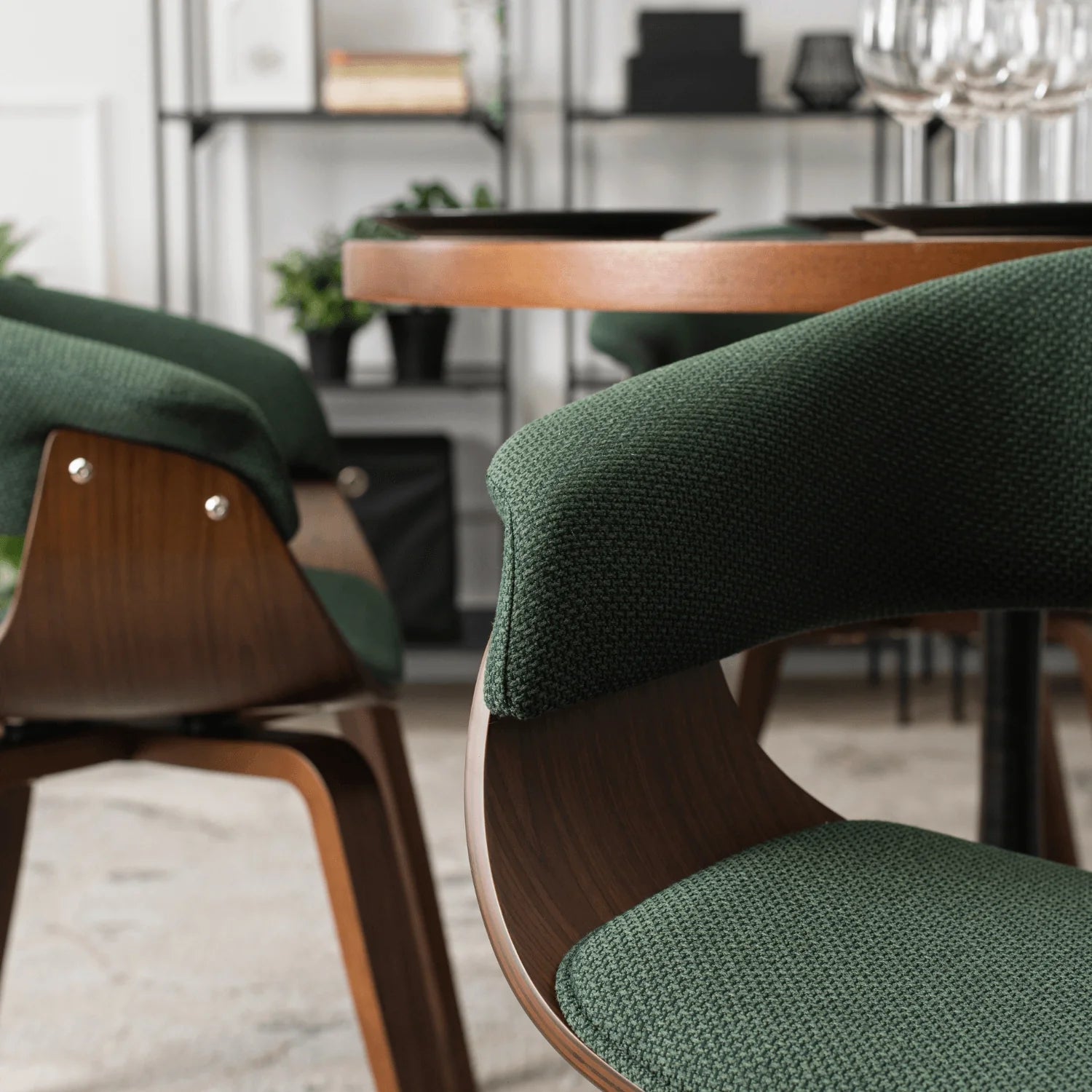 Elite GARY 2 Green/Walnut Chair – Where Comfort Meets Elegance