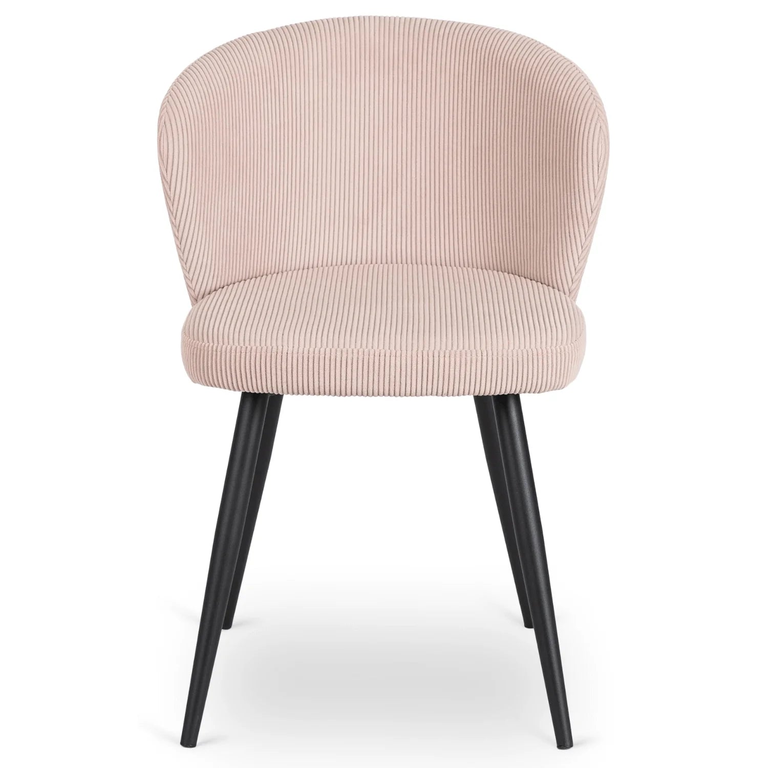 Elite HAILEY Chair – Chic Pink Corduroy with Black Metal Legs