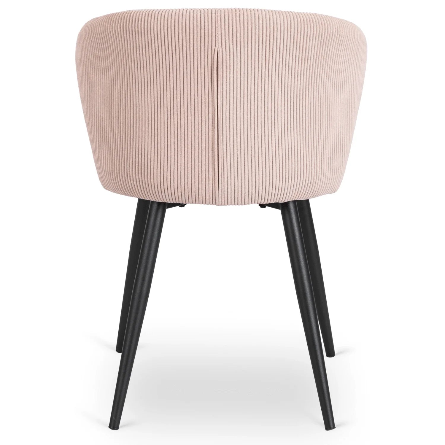 Elite HAILEY Chair – Chic Pink Corduroy with Black Metal Legs
