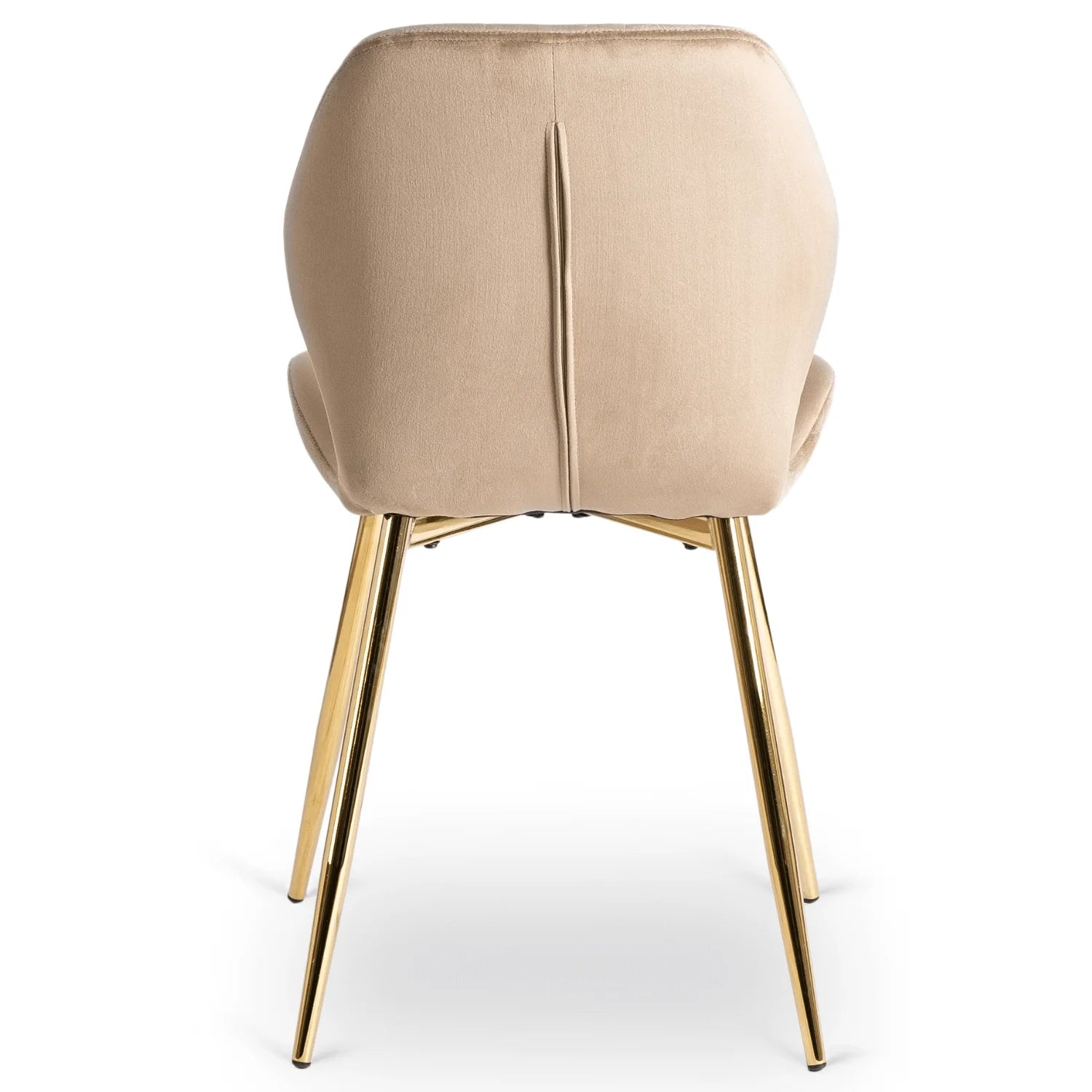 Elite IRYS Beige Veloursstuhl mit goldenen Beinen – Ein Statement von Eleganz und Komfort